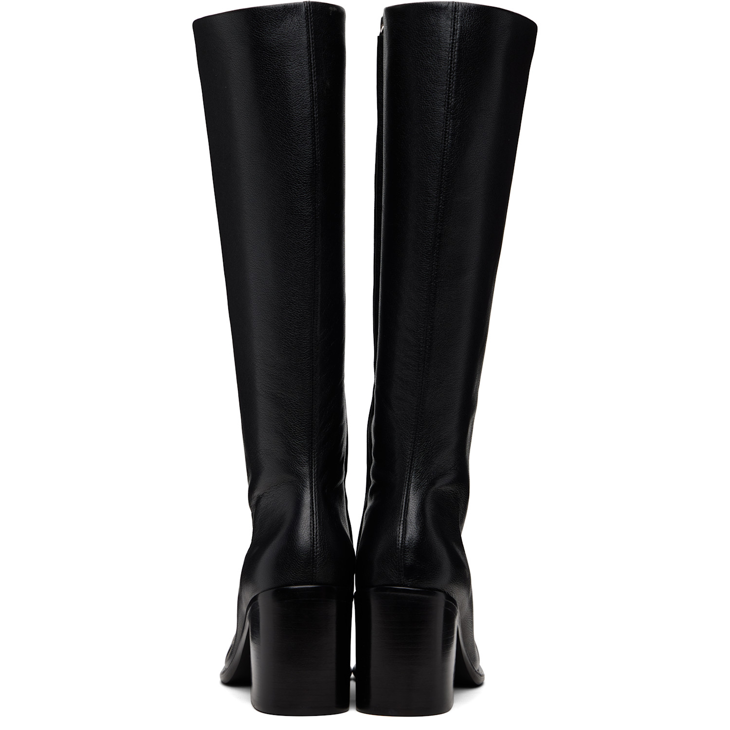  Sandy Liang Black Knee High Pointe Boots 