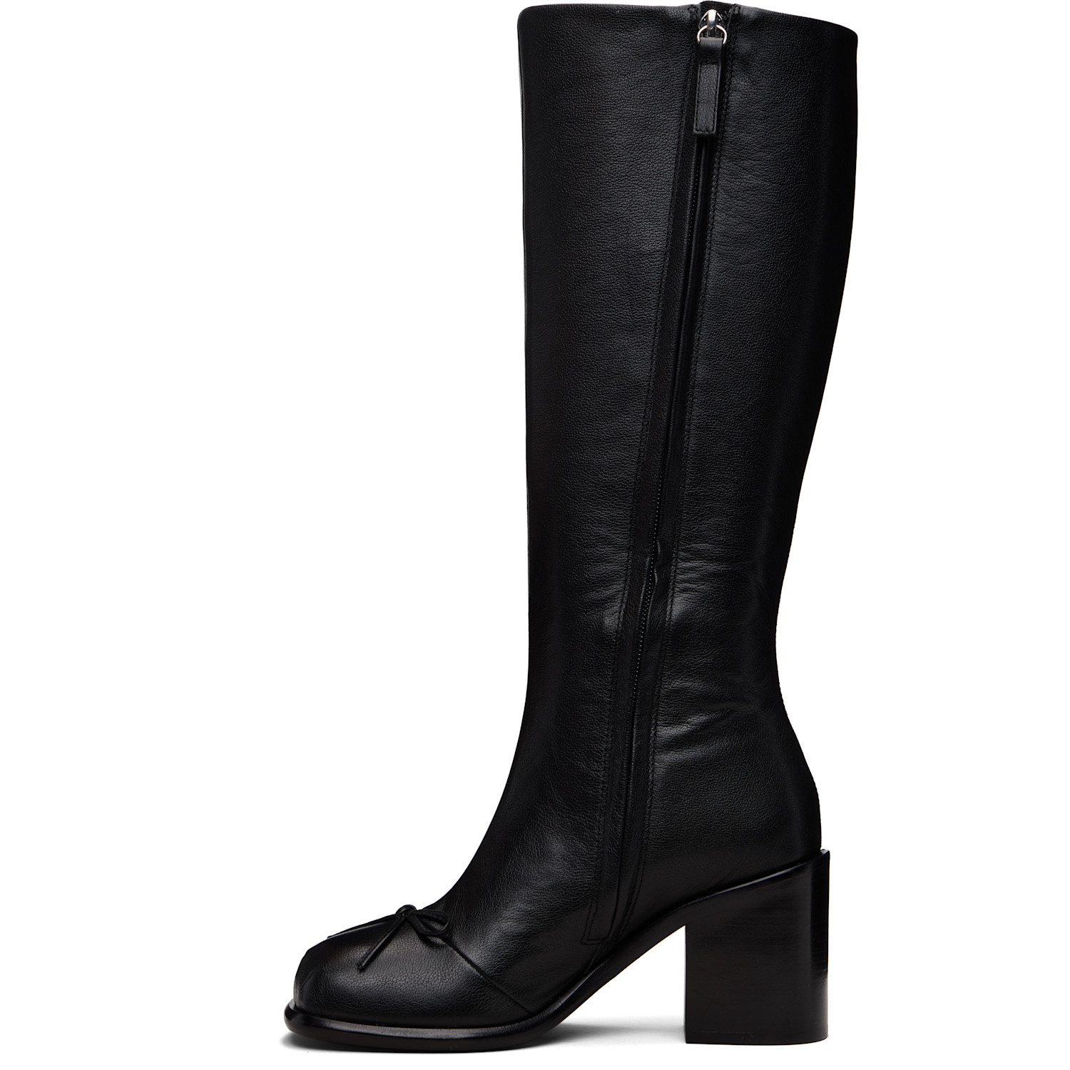  Sandy Liang Black Knee High Pointe Boots 
