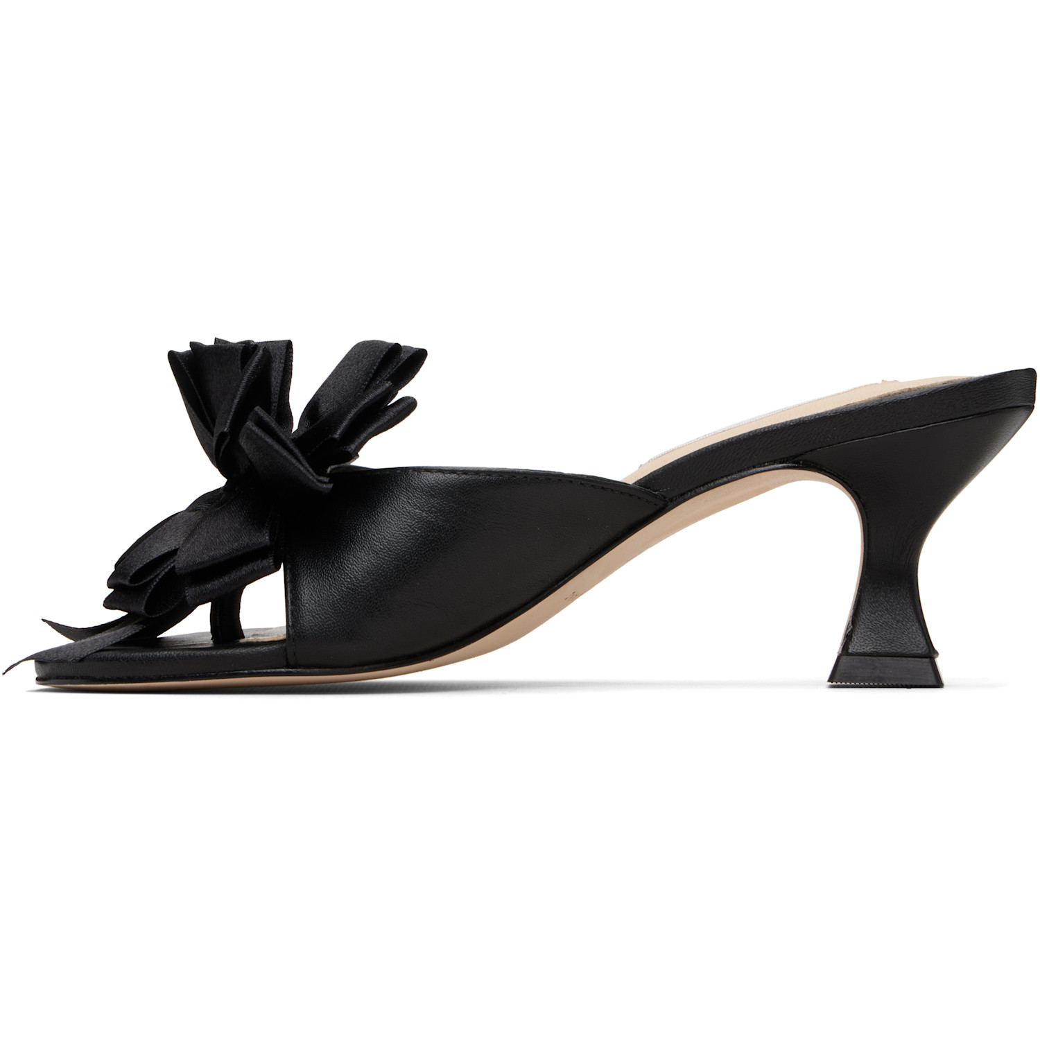  Sandy Liang Black Celebration Mule Heels 