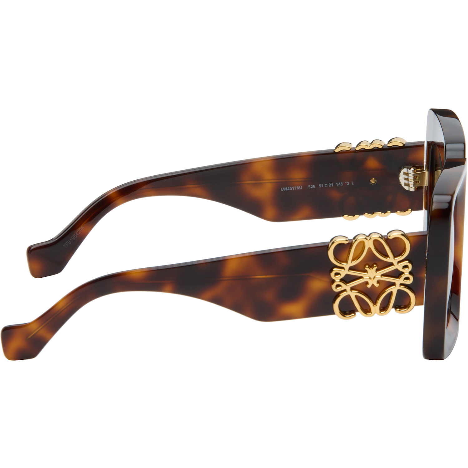  Loewe Brown Beveled Square Maxi Anagram Sunglasses 
