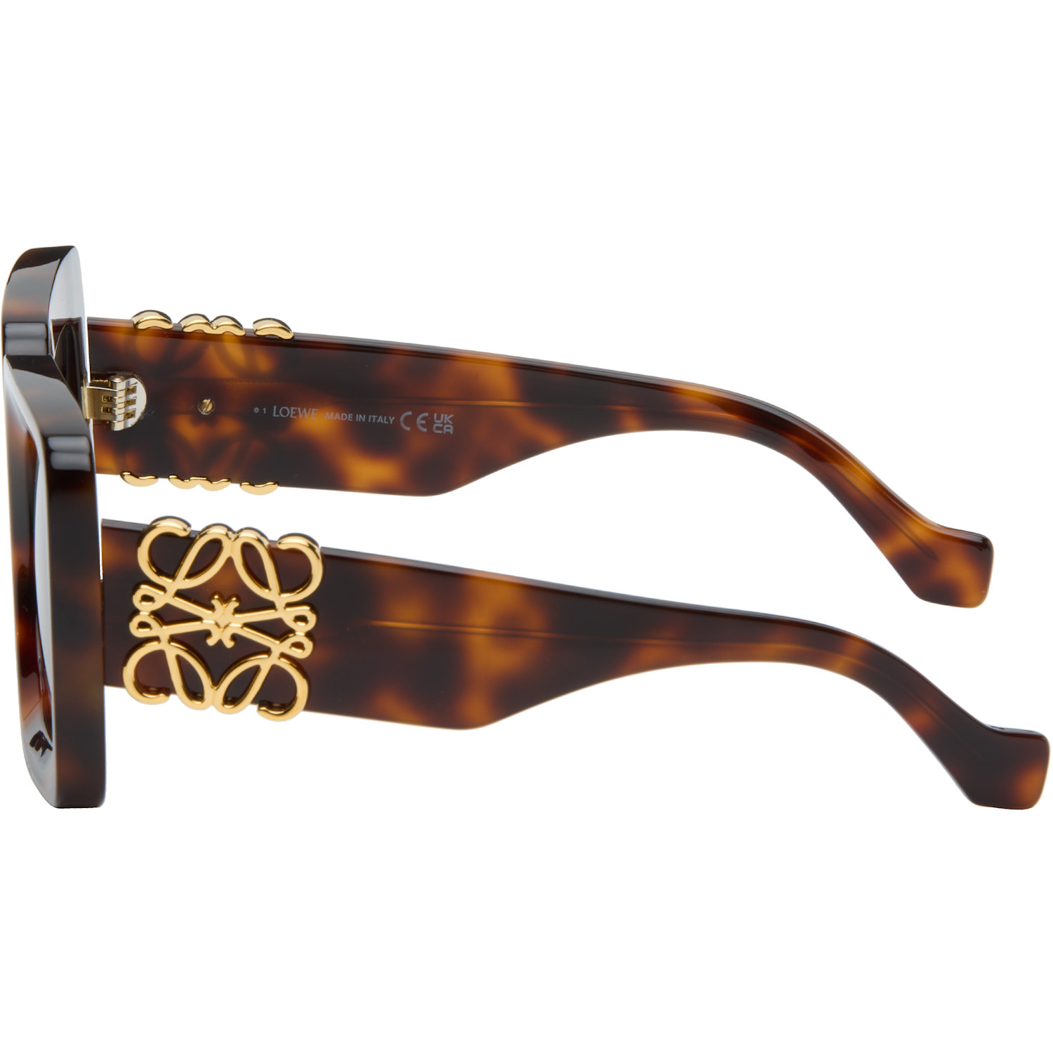  Loewe Brown Beveled Square Maxi Anagram Sunglasses 