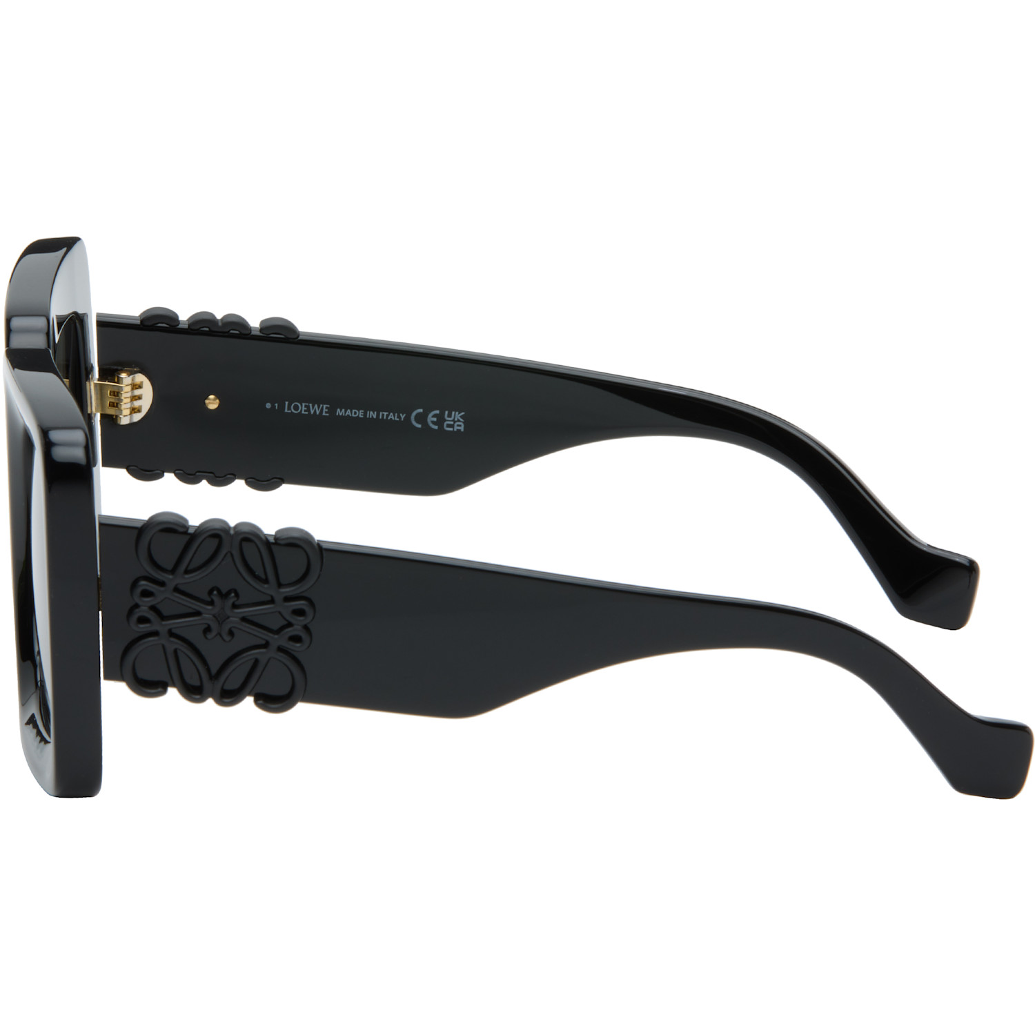 Loewe Black Beveled Square Maxi Anagram Sunglasses 