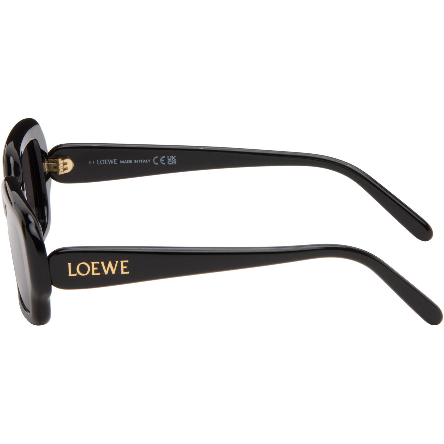  Loewe Black Rectangular Slim Sunglasses 