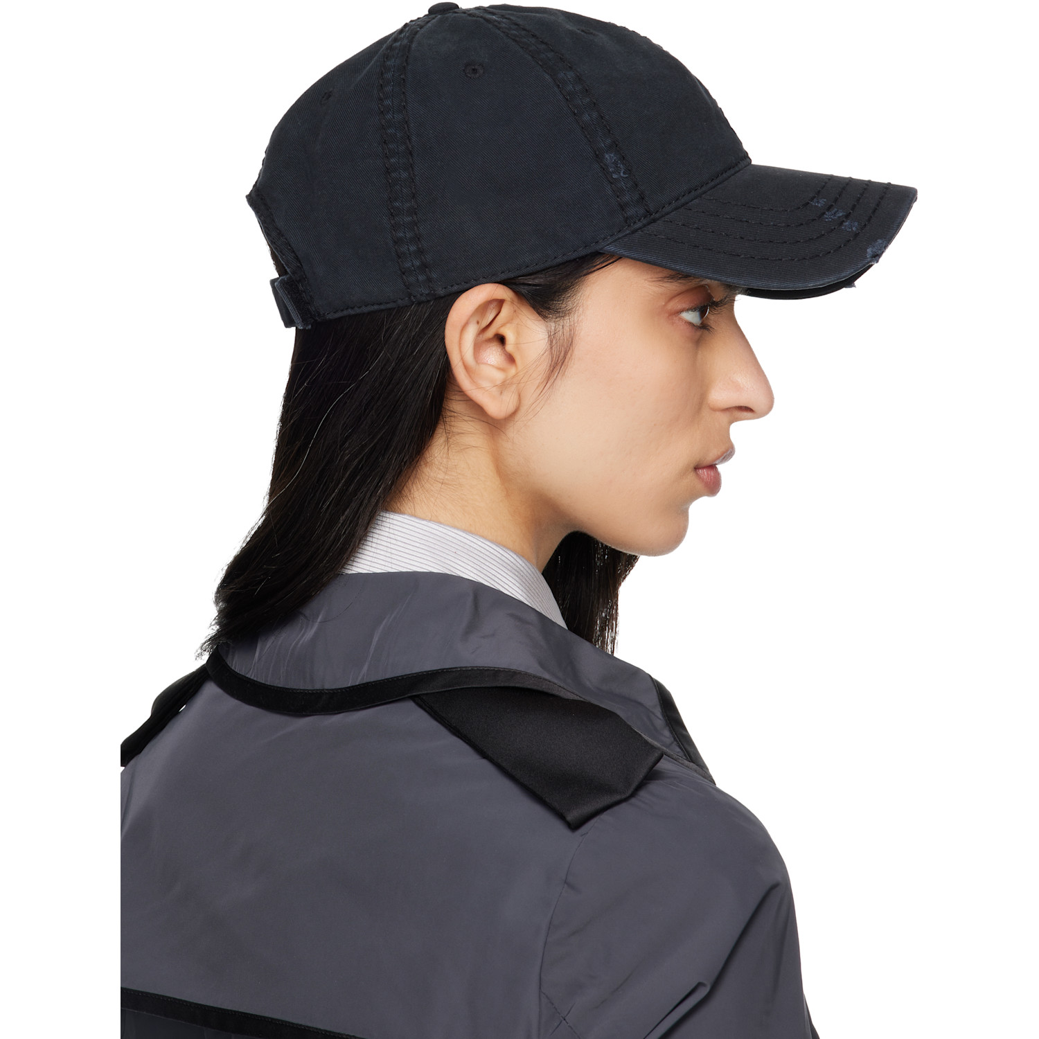  Aaron Esh Black 'ae' Cap 