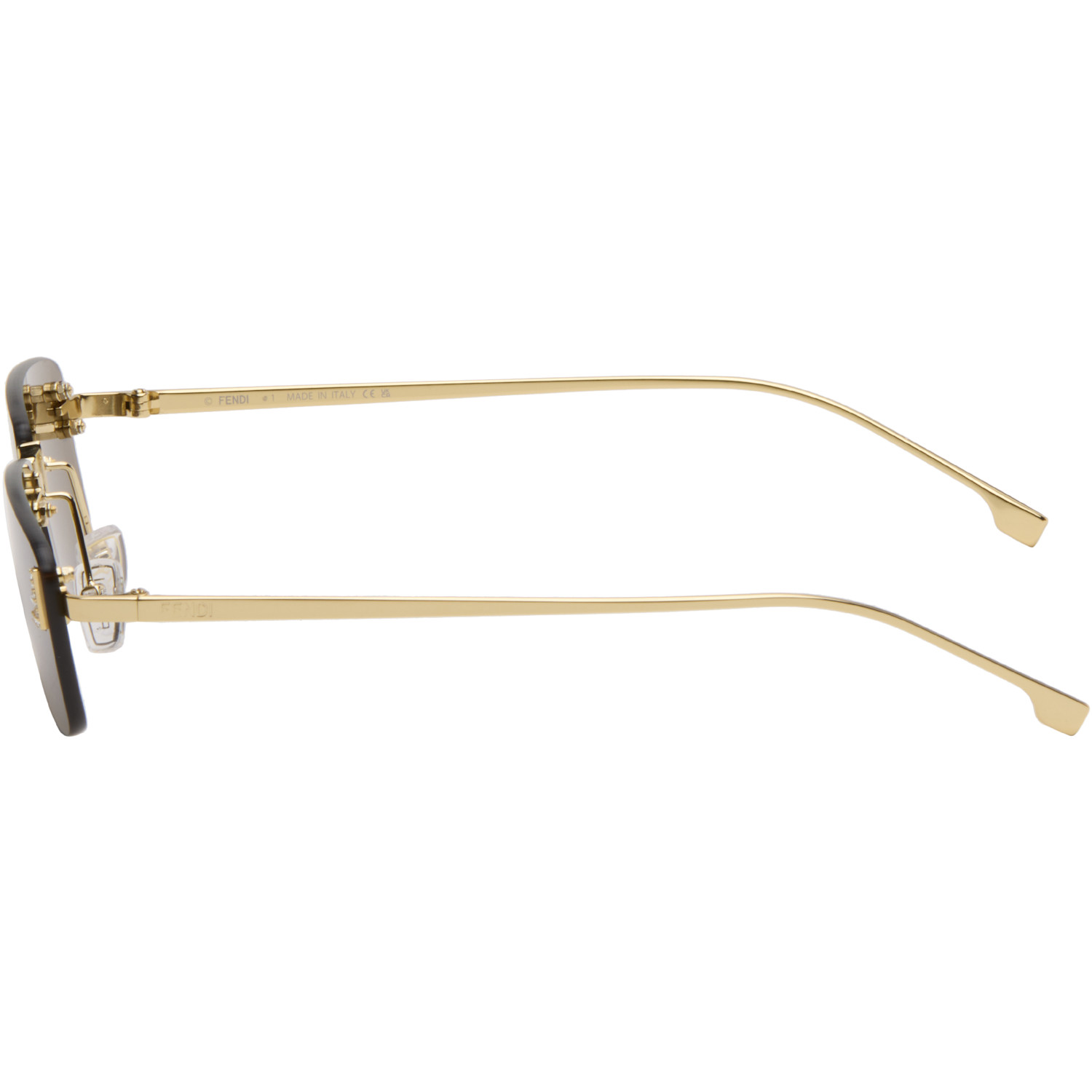  Fendi Gold 'fendi First' Crystal Sunglasses 