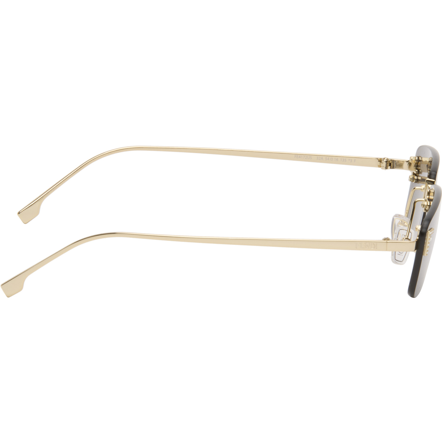  Fendi Gold 'fendi First' Crystal Sunglasses 