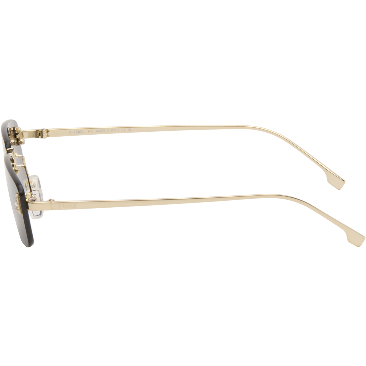  Fendi Gold 'fendi First' Crystal Sunglasses 