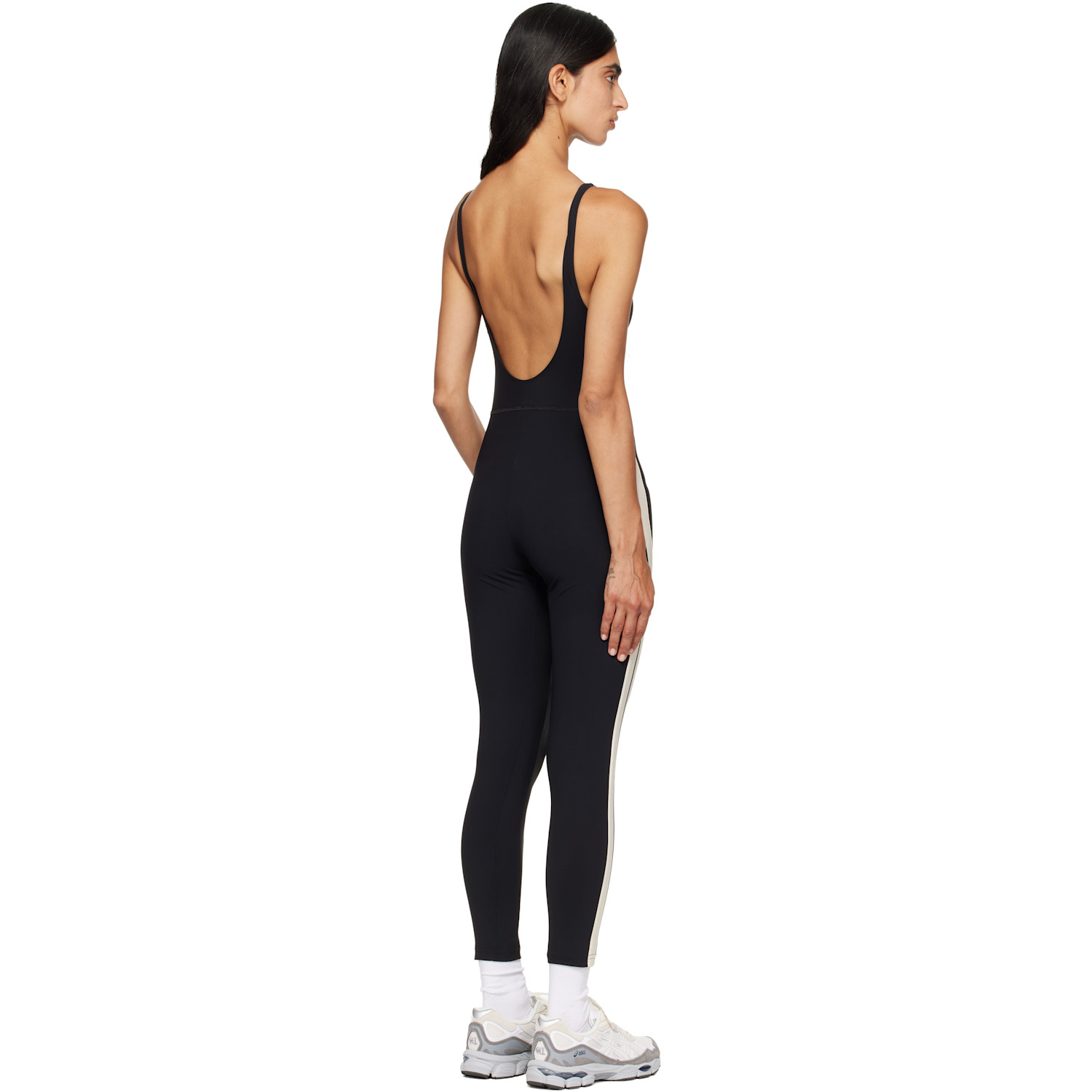  Palm Angels Black Logo Active Track Jumpsuit 