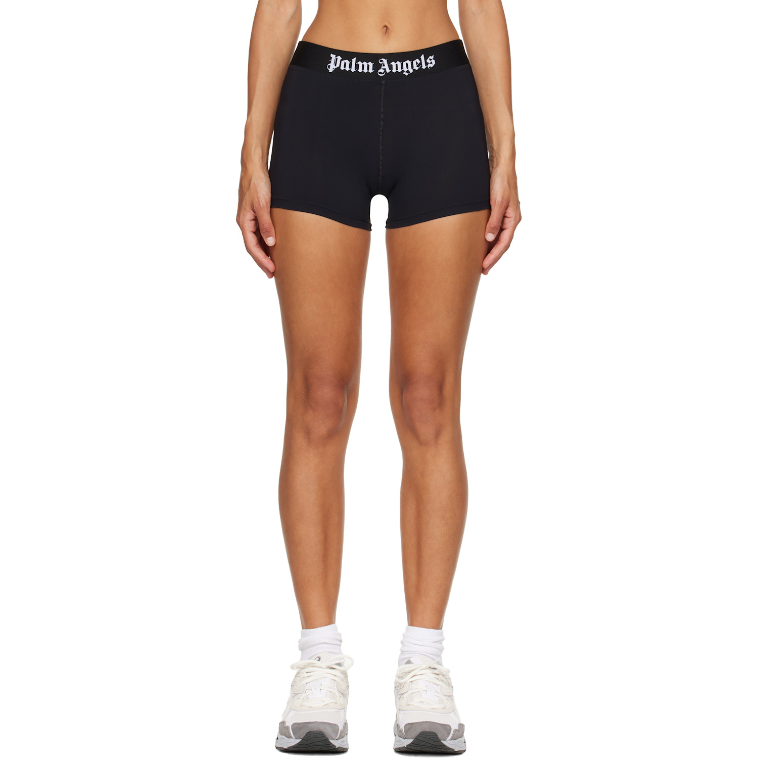 Palm Angels Black Classic Logo Sport Shorts