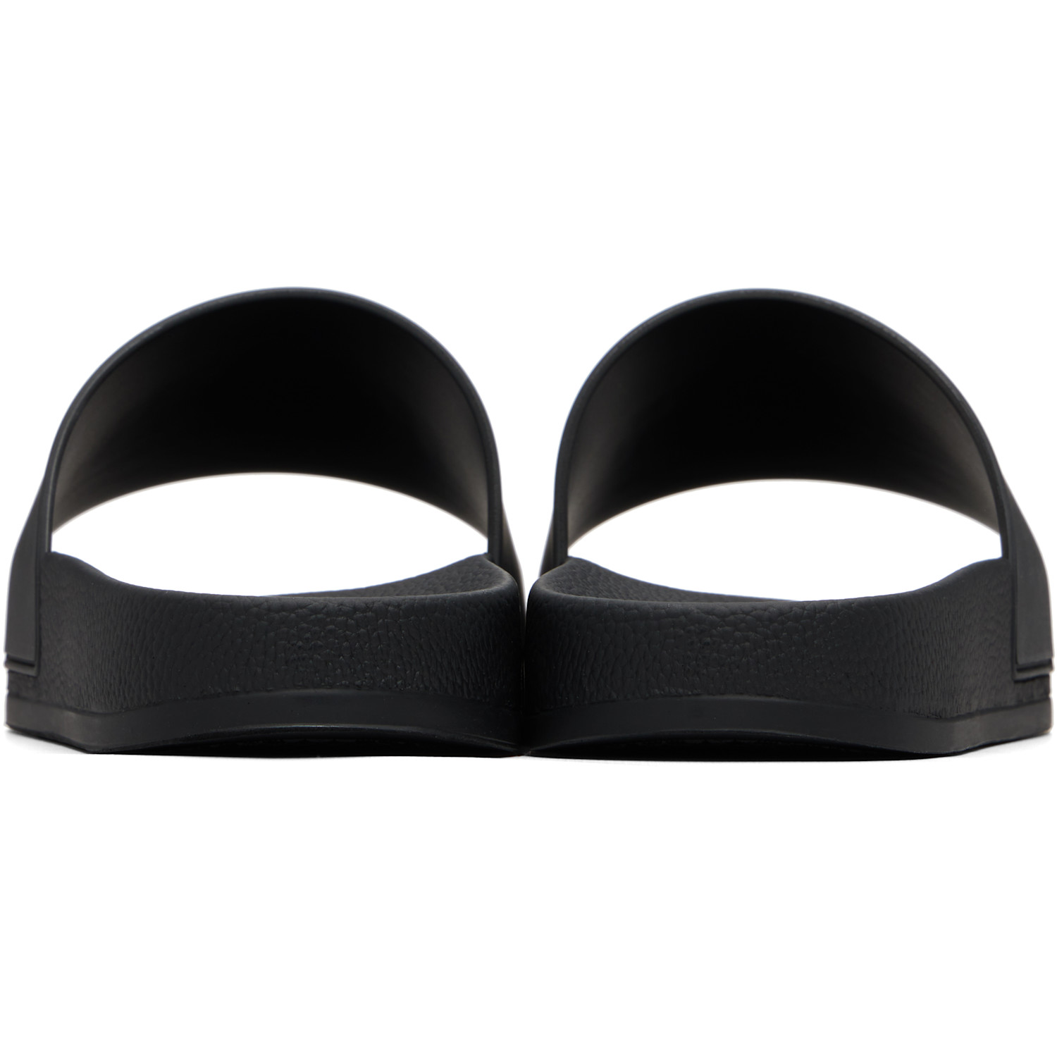  Palm Angels Black Curved Logo Slides 
