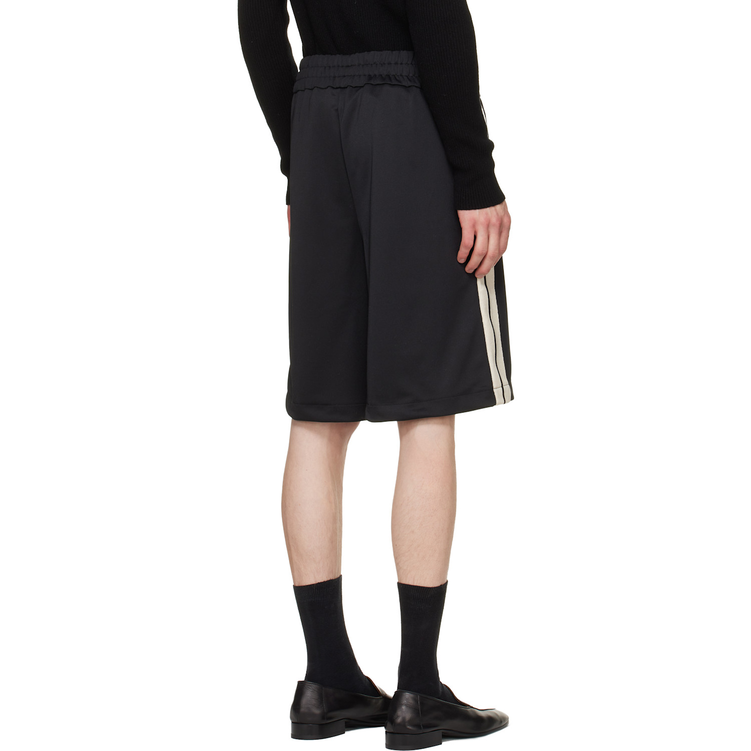  Palm Angels Black Classic Logo Track Shorts 