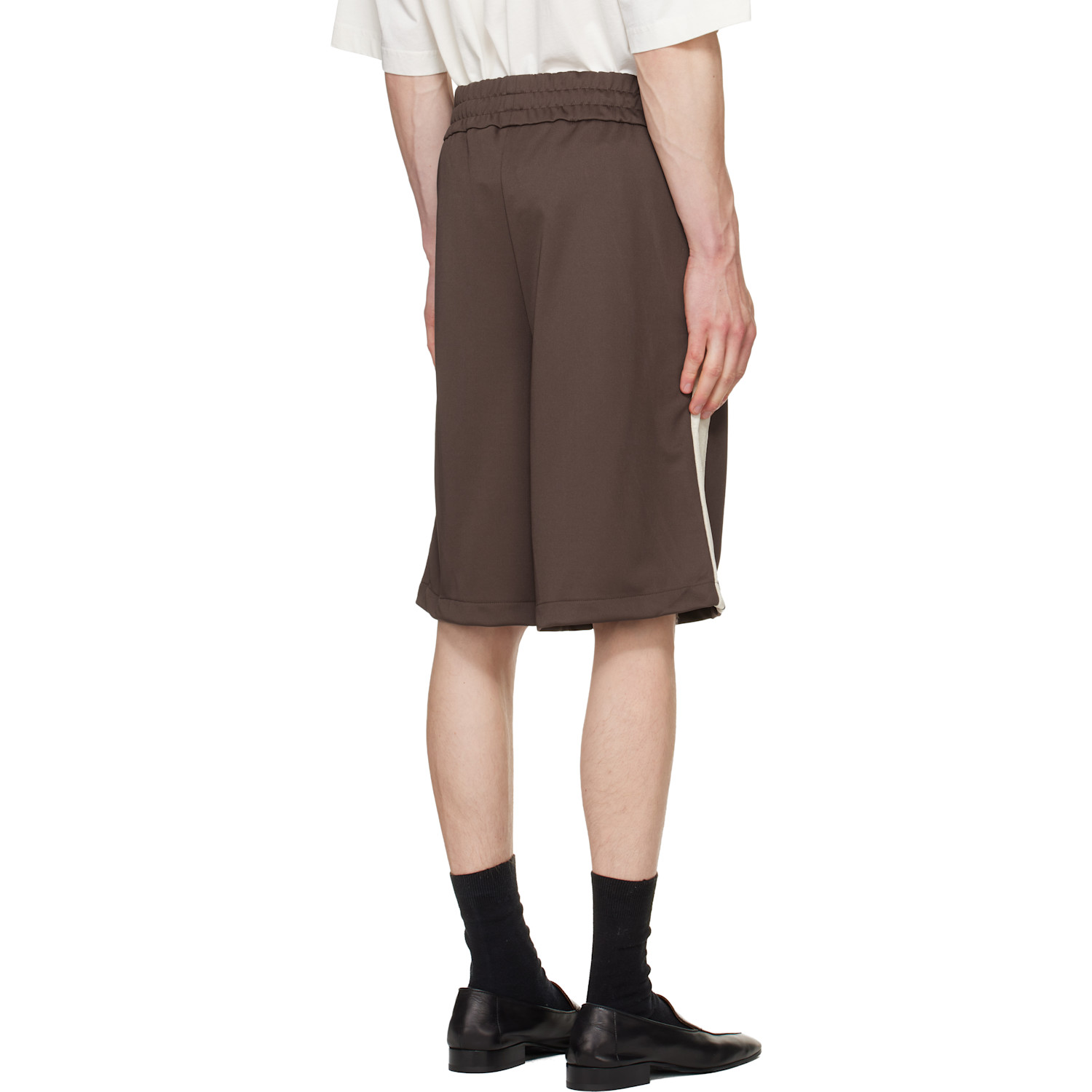  Palm Angels Brown Classic Logo Track Shorts 