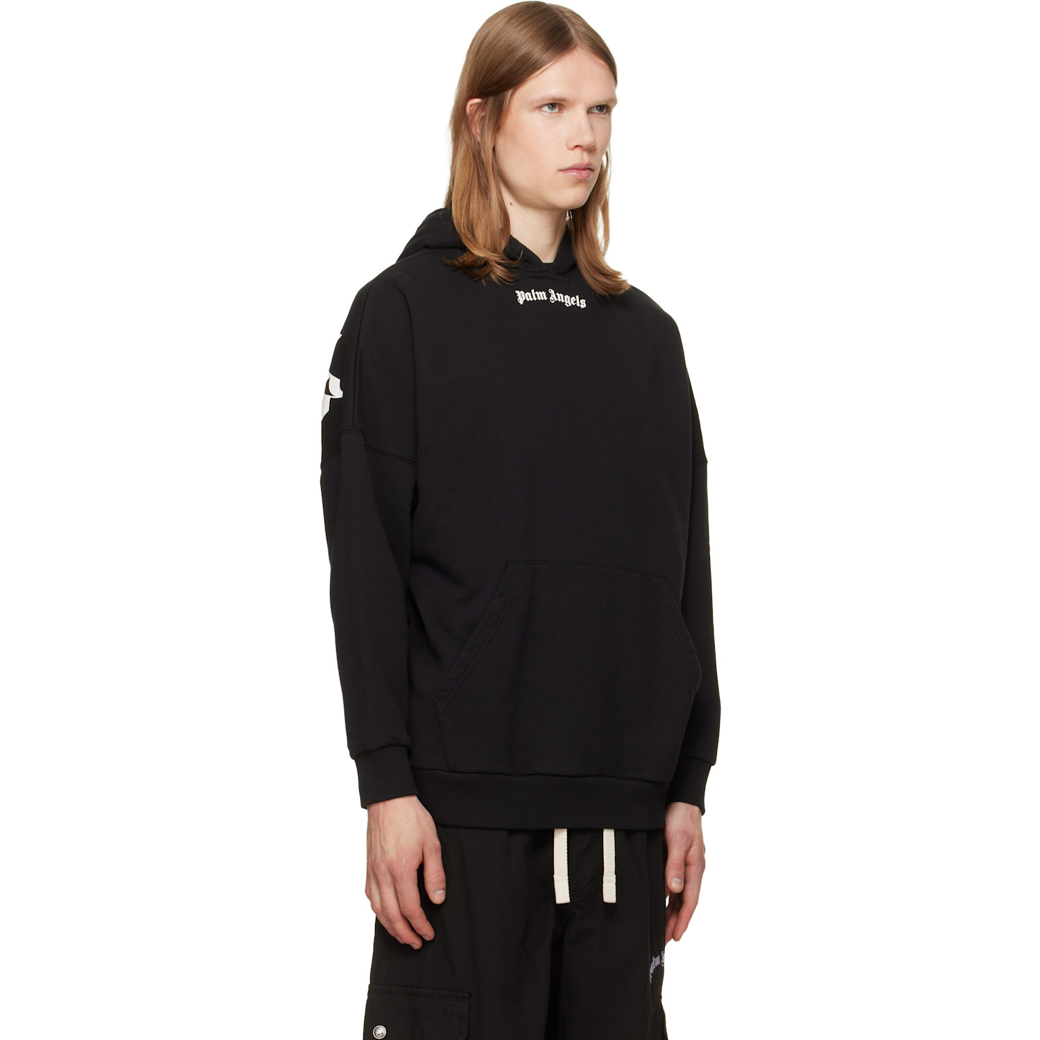  Palm Angels Black Classic Logo Over Hoodie 