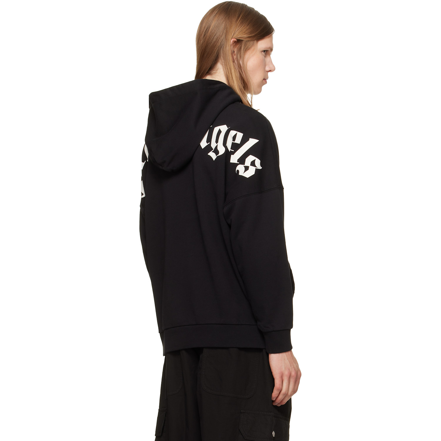  Palm Angels Black Classic Logo Over Hoodie 