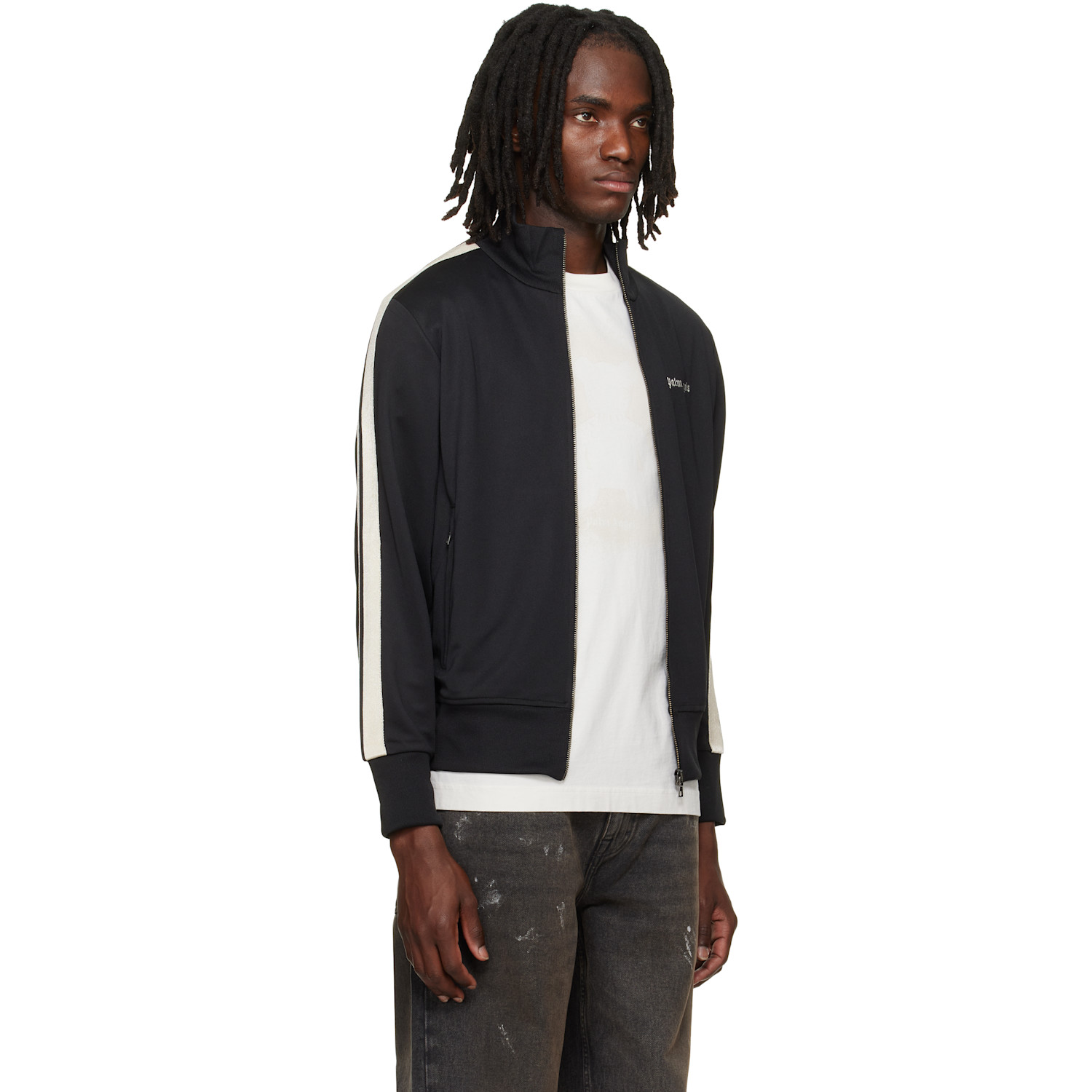  Palm Angels Black Classic Logo Track Jacket 