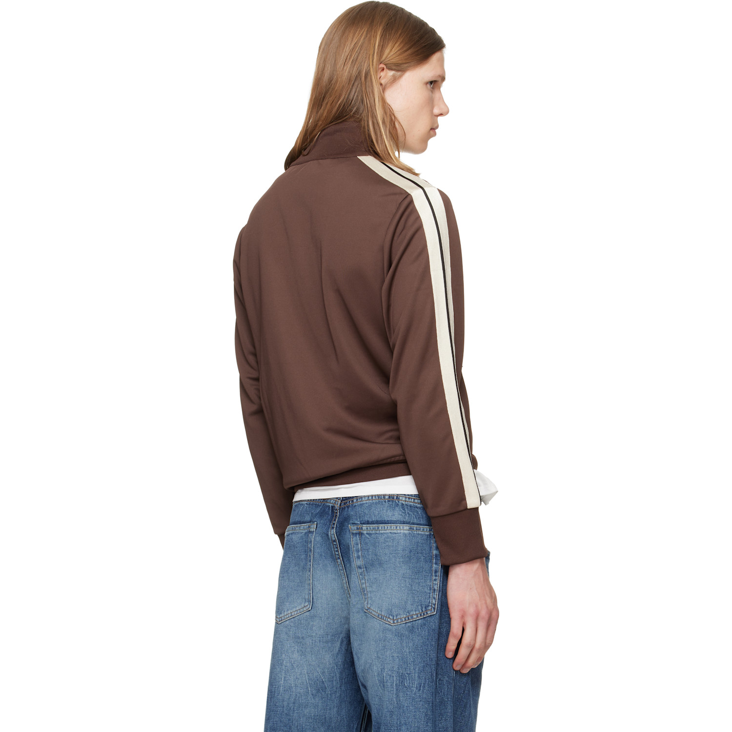  Palm Angels Brown Classic Logo Track Jacket 
