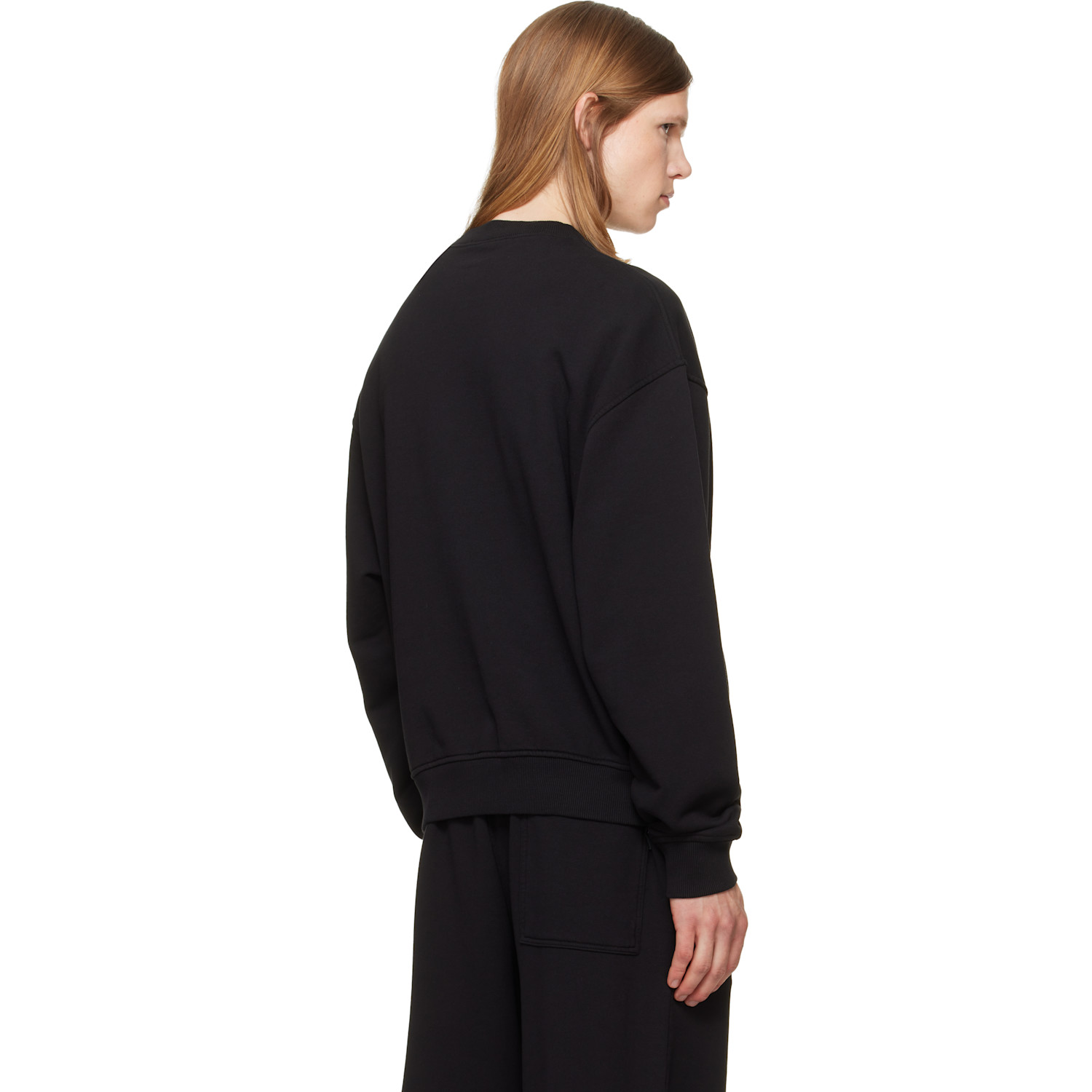  Palm Angels Black Neck Logo Sweatshirt 