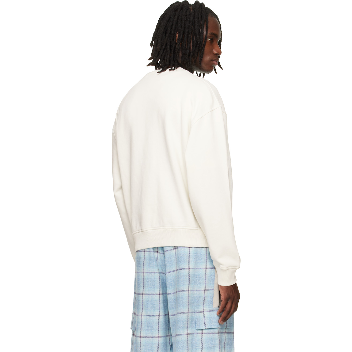  Palm Angels Off-white Neck Logo Sweatshirt 