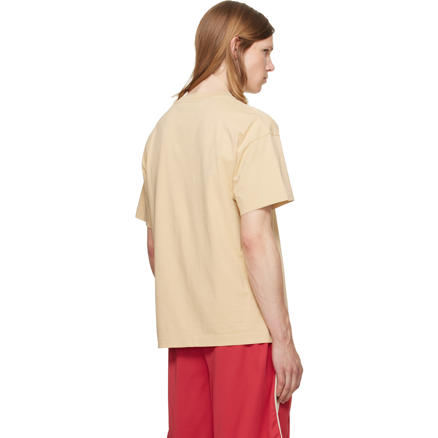  Palm Angels Beige Spray Bear T-shirt 