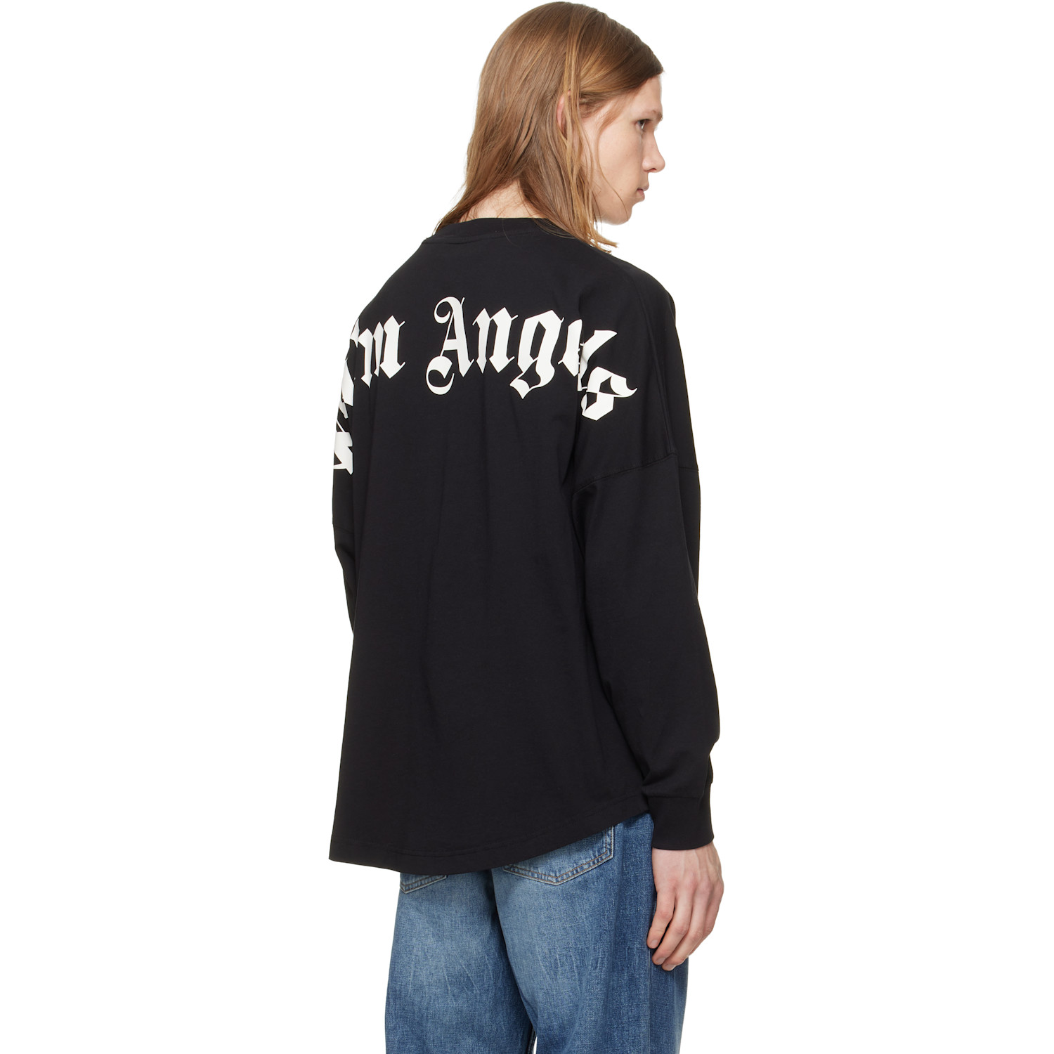  Palm Angels Black Classic Logo Long-sleeved Over T-shirt 