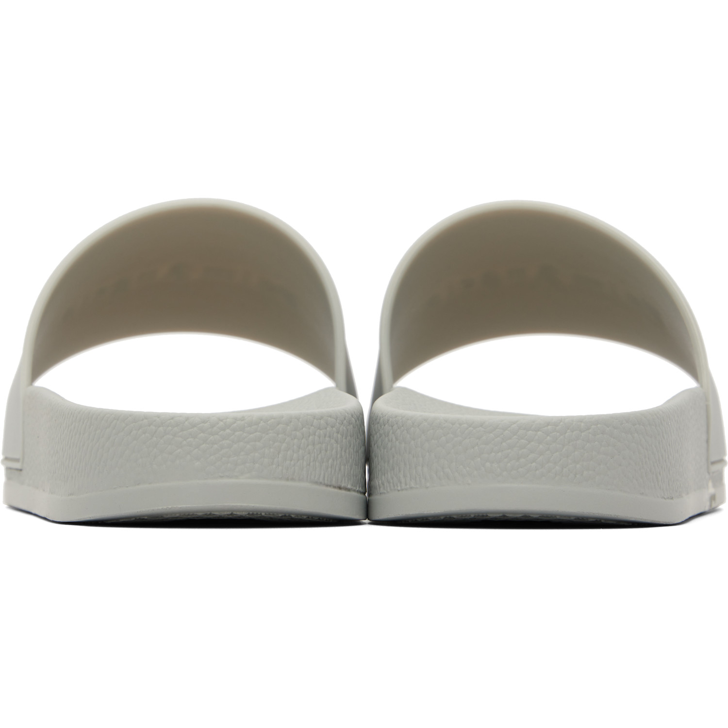  Palm Angels Gray Classic Logo Pool Slides 