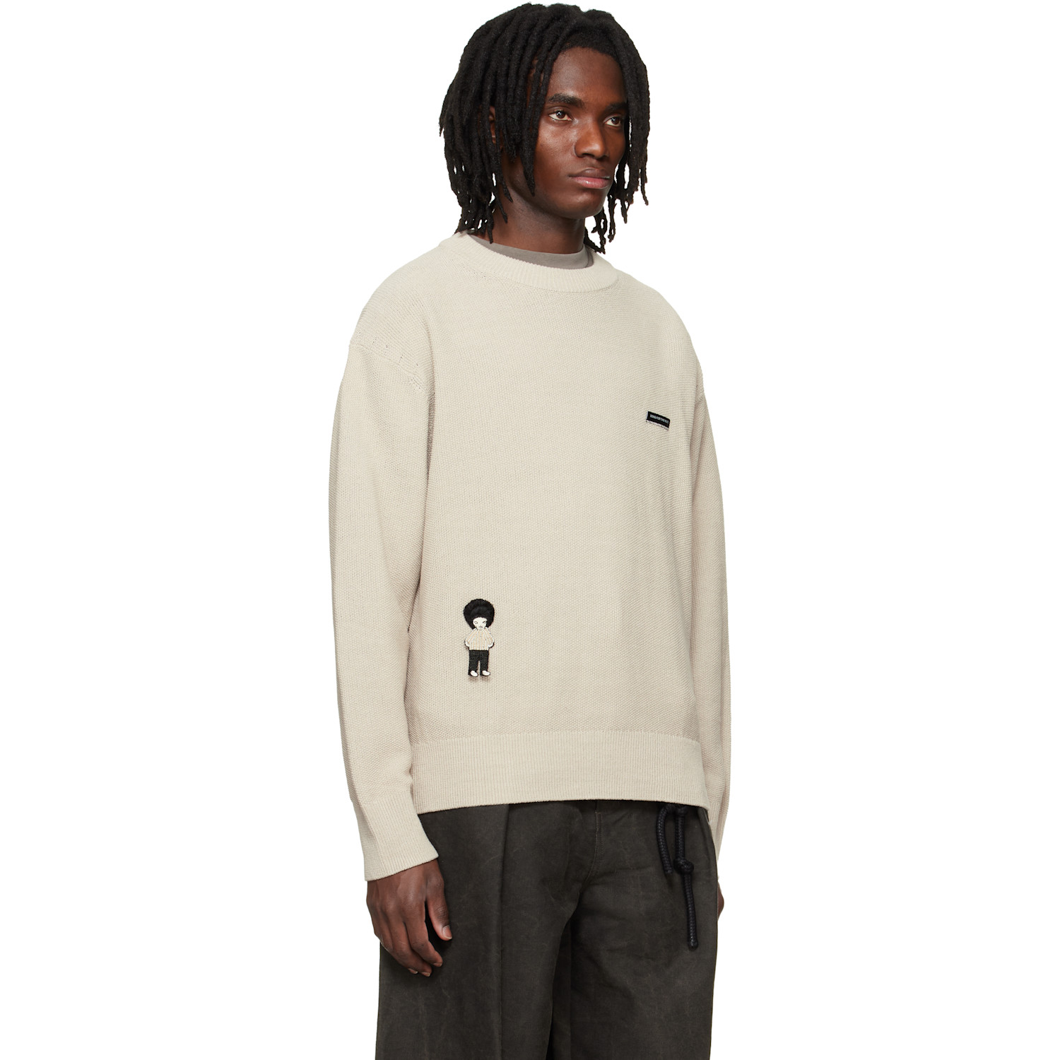  Song For The Mute Beige Oversized Sweater 