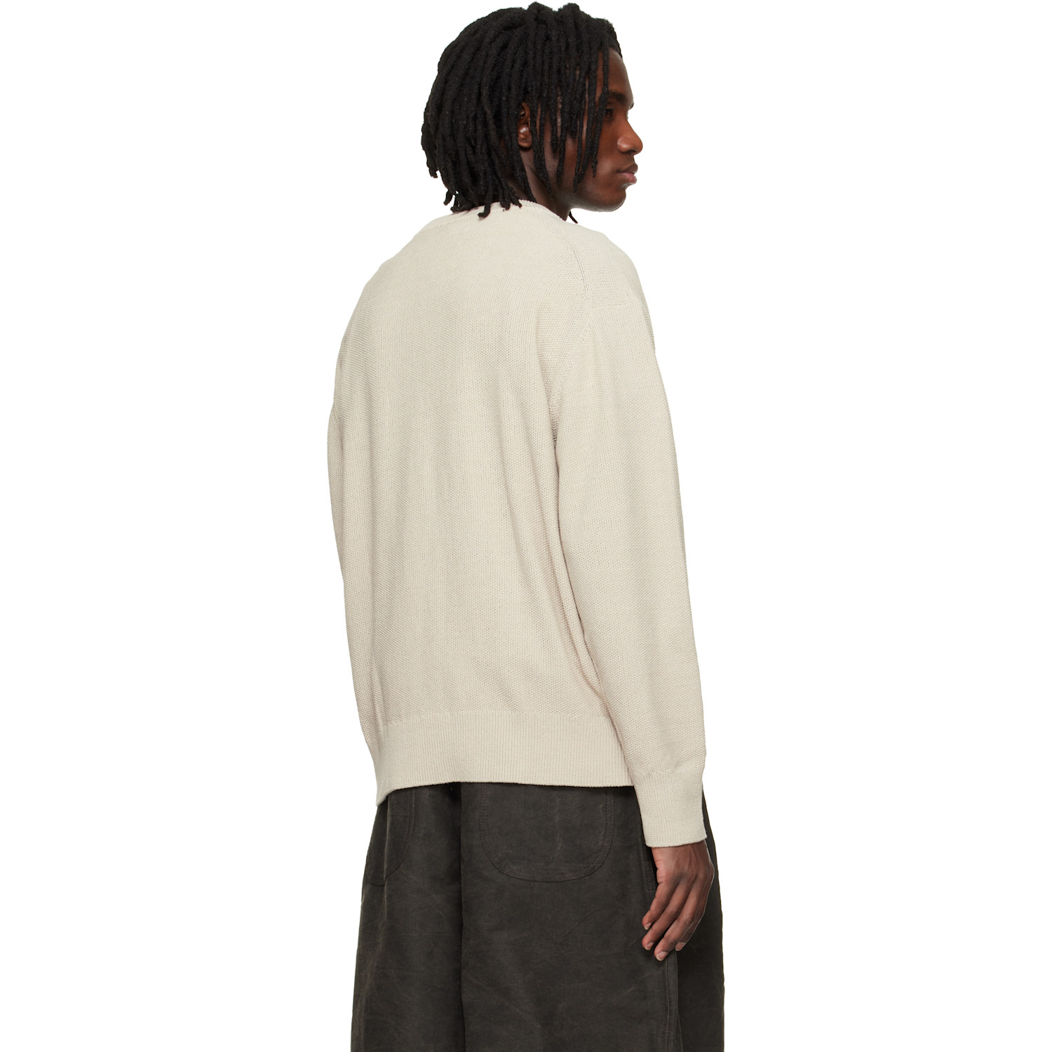  Song For The Mute Beige Oversized Sweater 