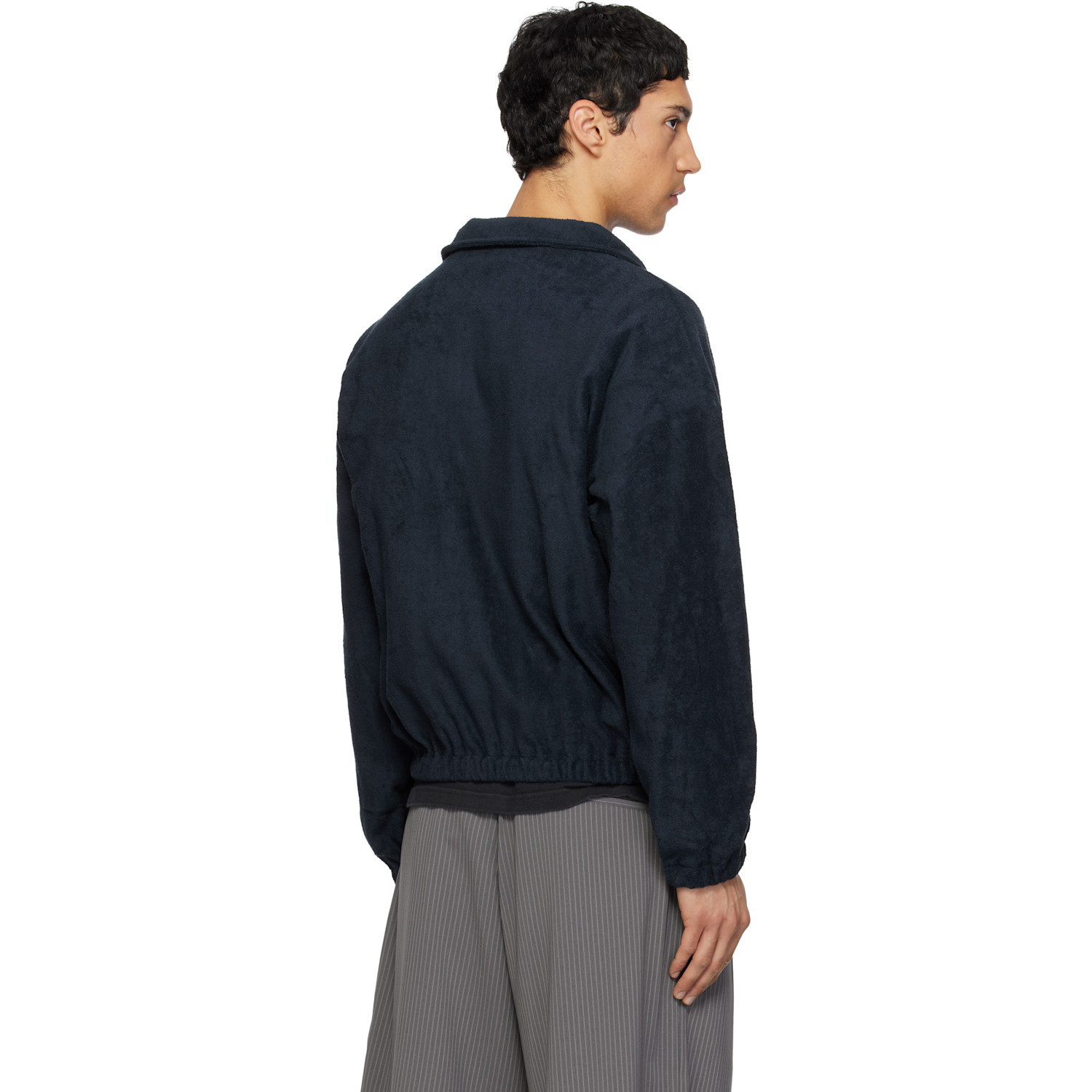  Song For The Mute Navy Zip Funnel Sweatshirt 