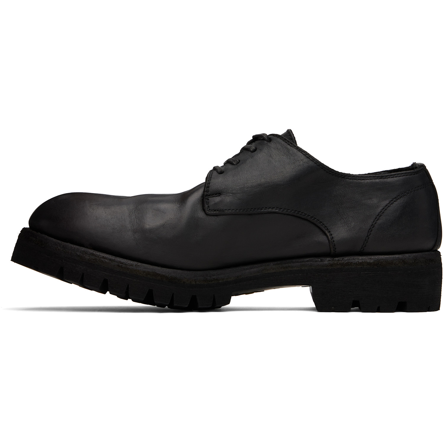  Guidi Black 792v Leather Derbys 