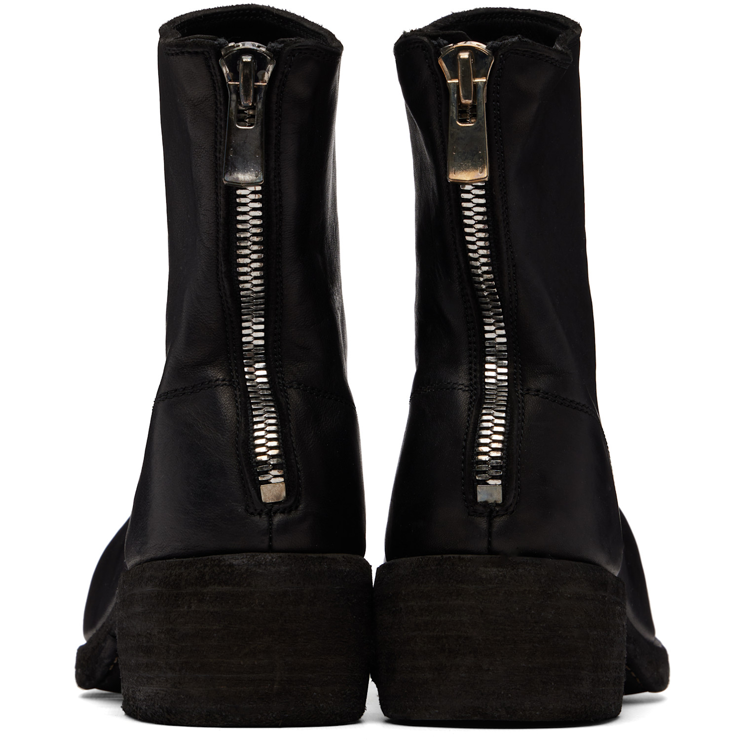  Guidi Black 796z Leather Back Zip Top-ankle Boots 