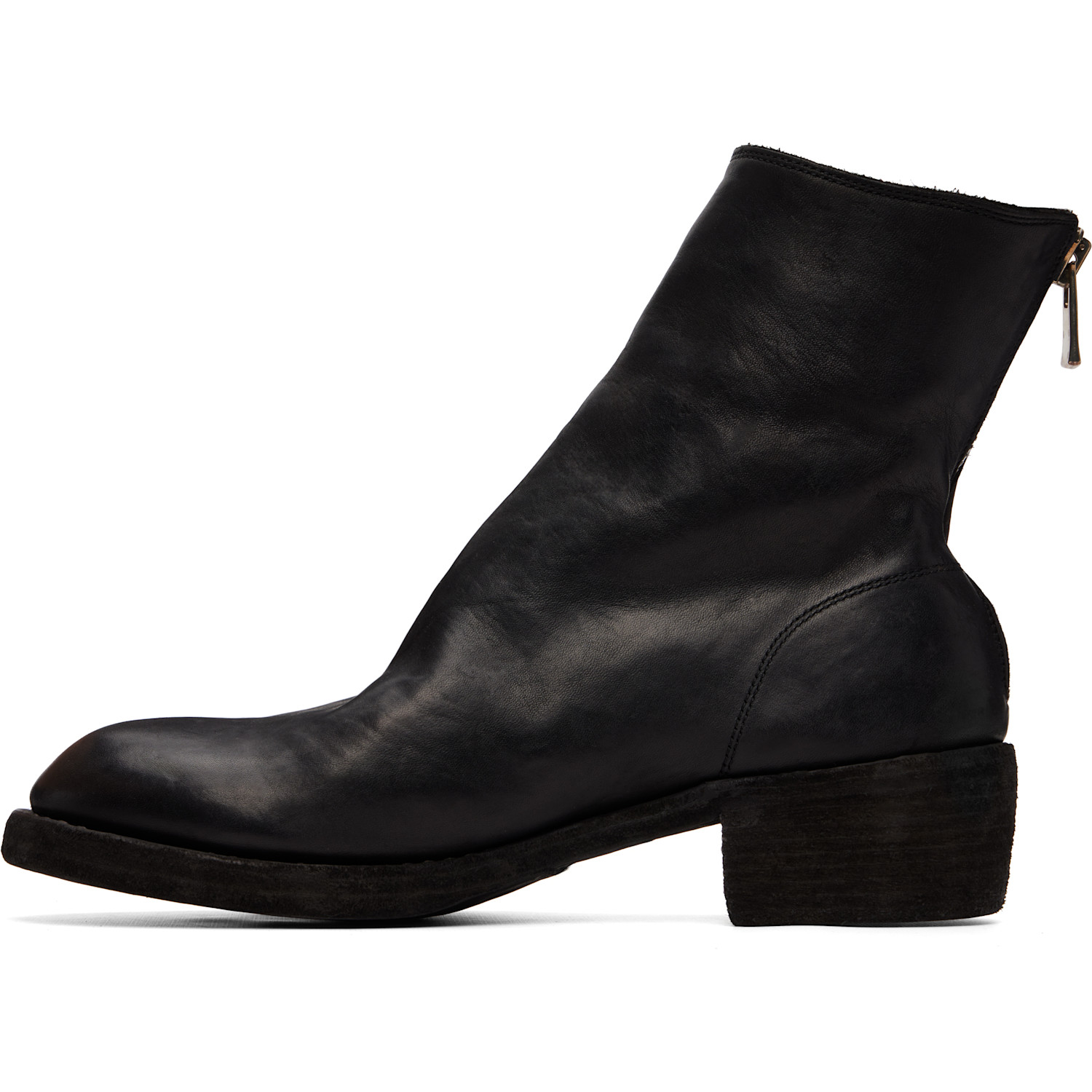  Guidi Black 796z Leather Back Zip Top-ankle Boots 