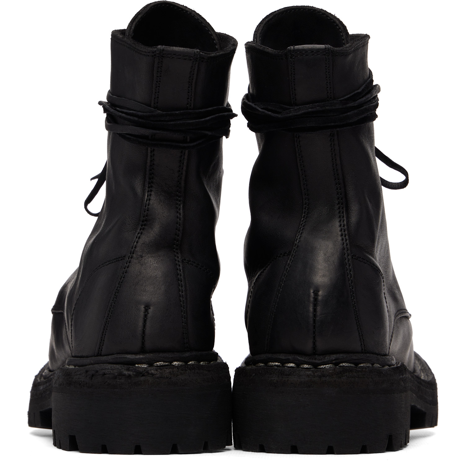  Guidi Black 795 Leather Laced Up Top-ankle Boots 