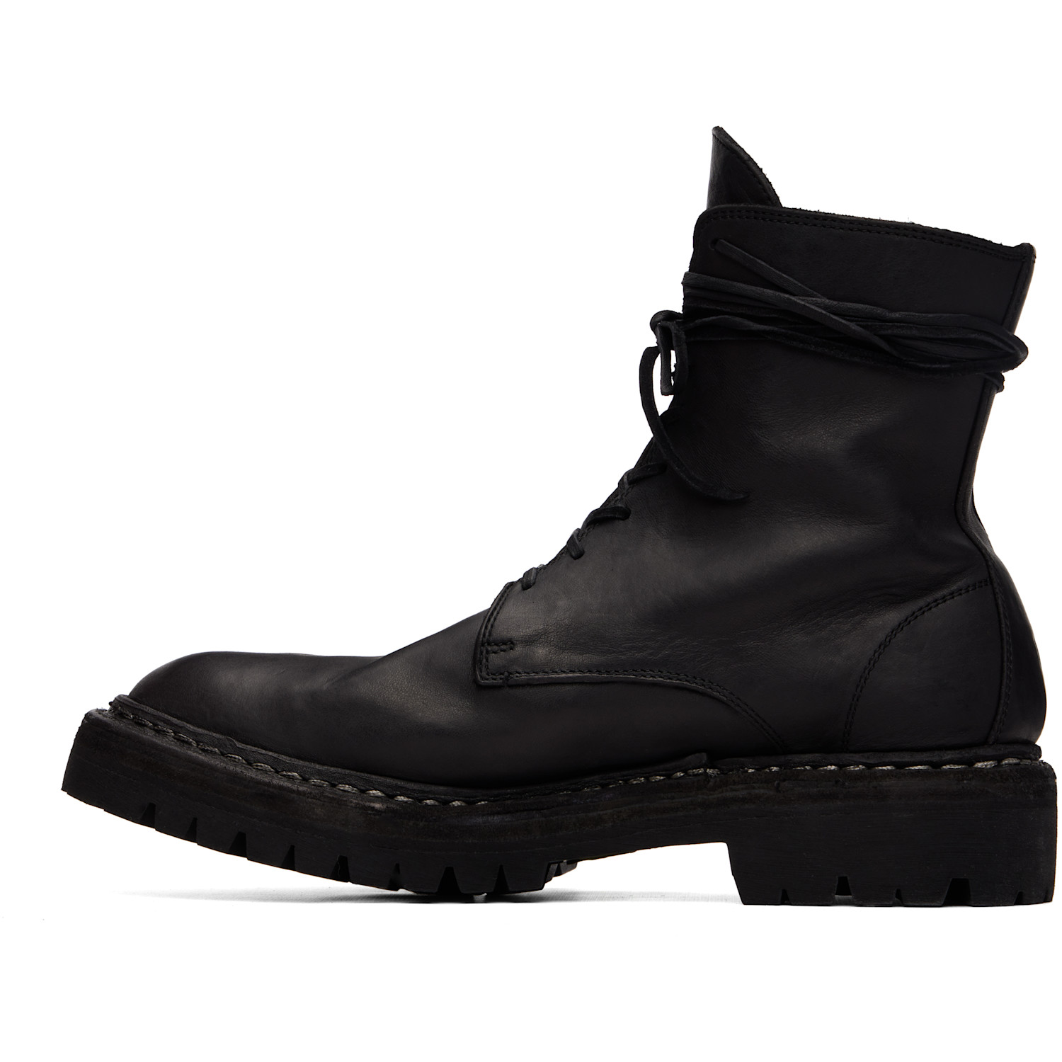  Guidi Black 795 Leather Laced Up Top-ankle Boots 