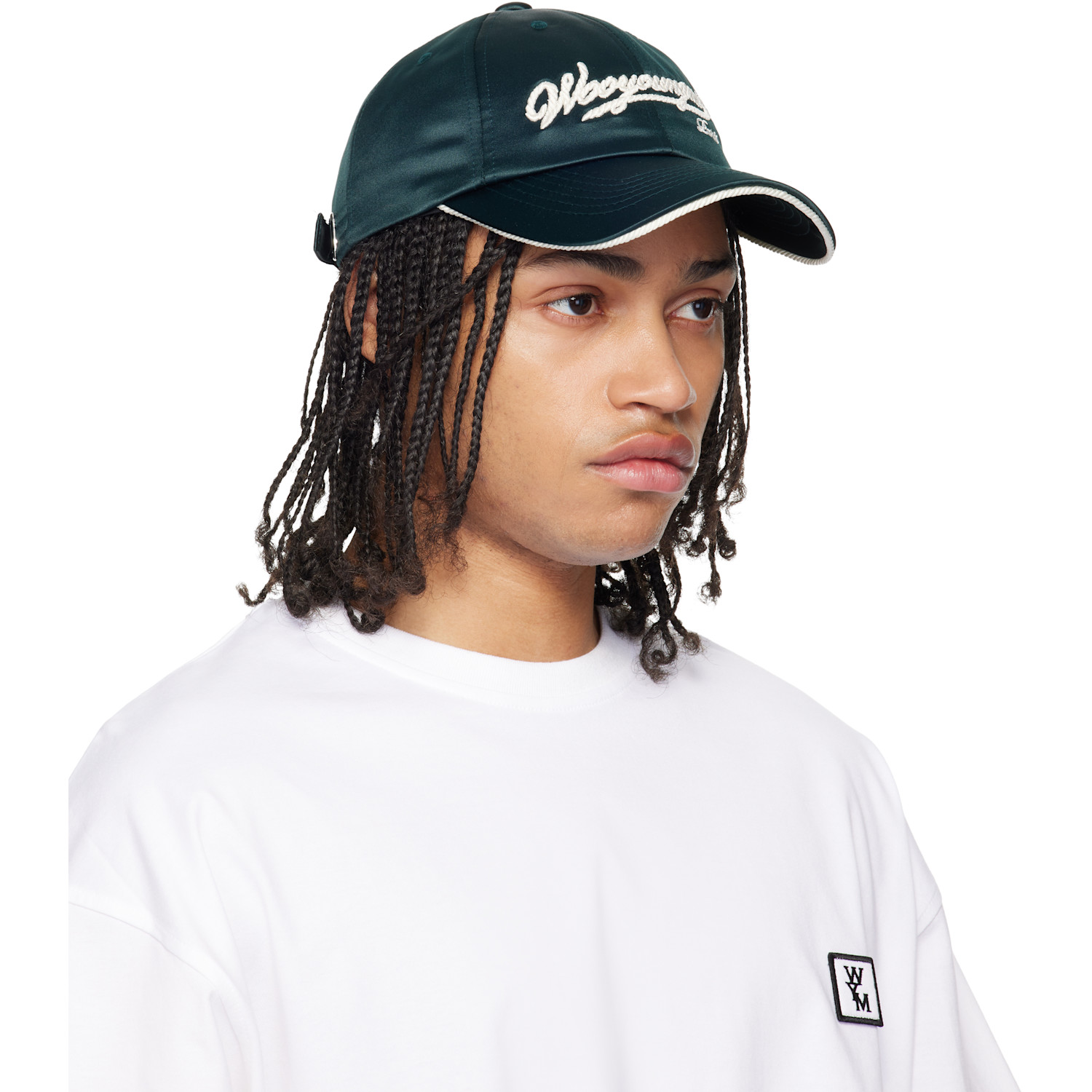  Wooyoungmi Green Rope Embroidered Ball Cap 