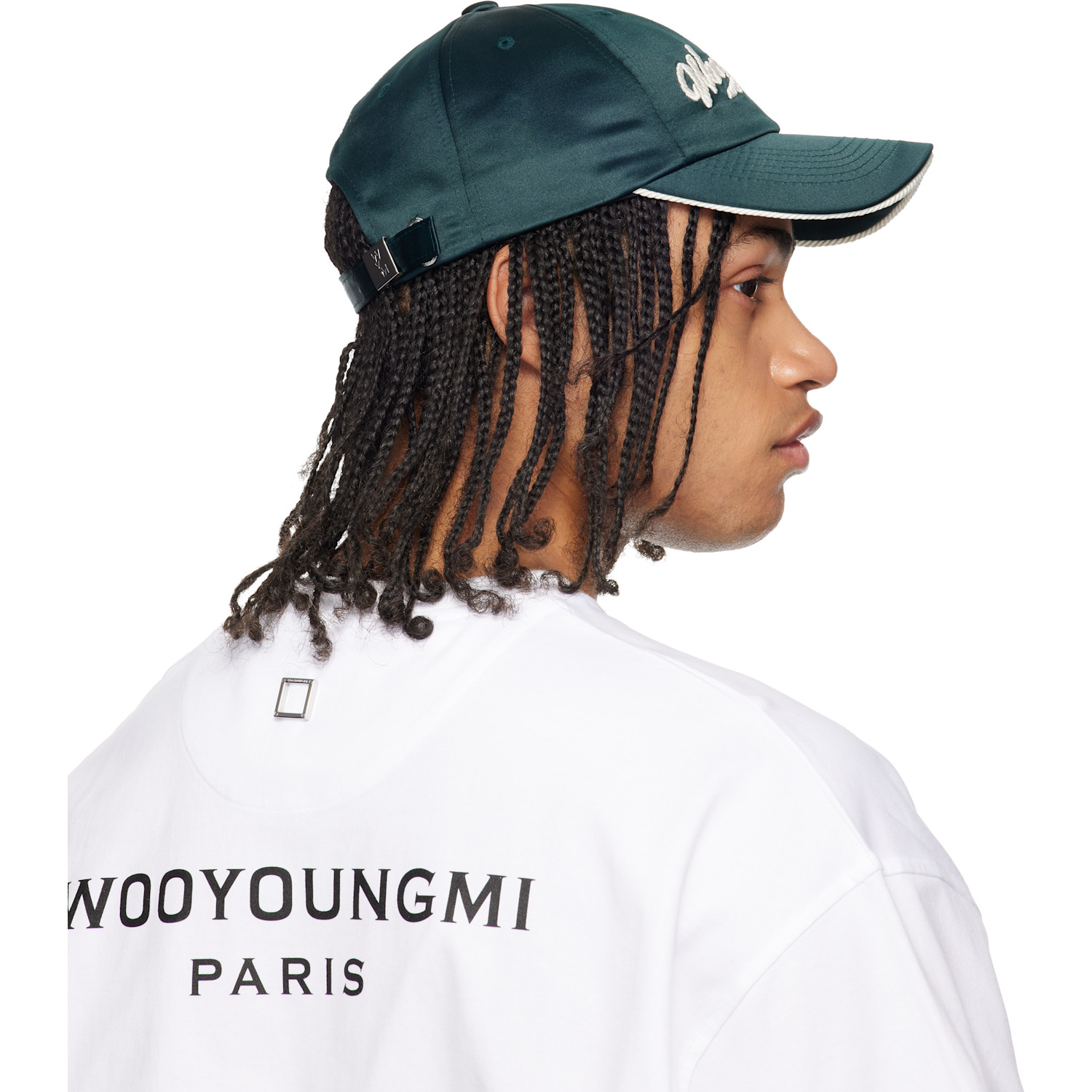  Wooyoungmi Green Rope Embroidered Ball Cap 