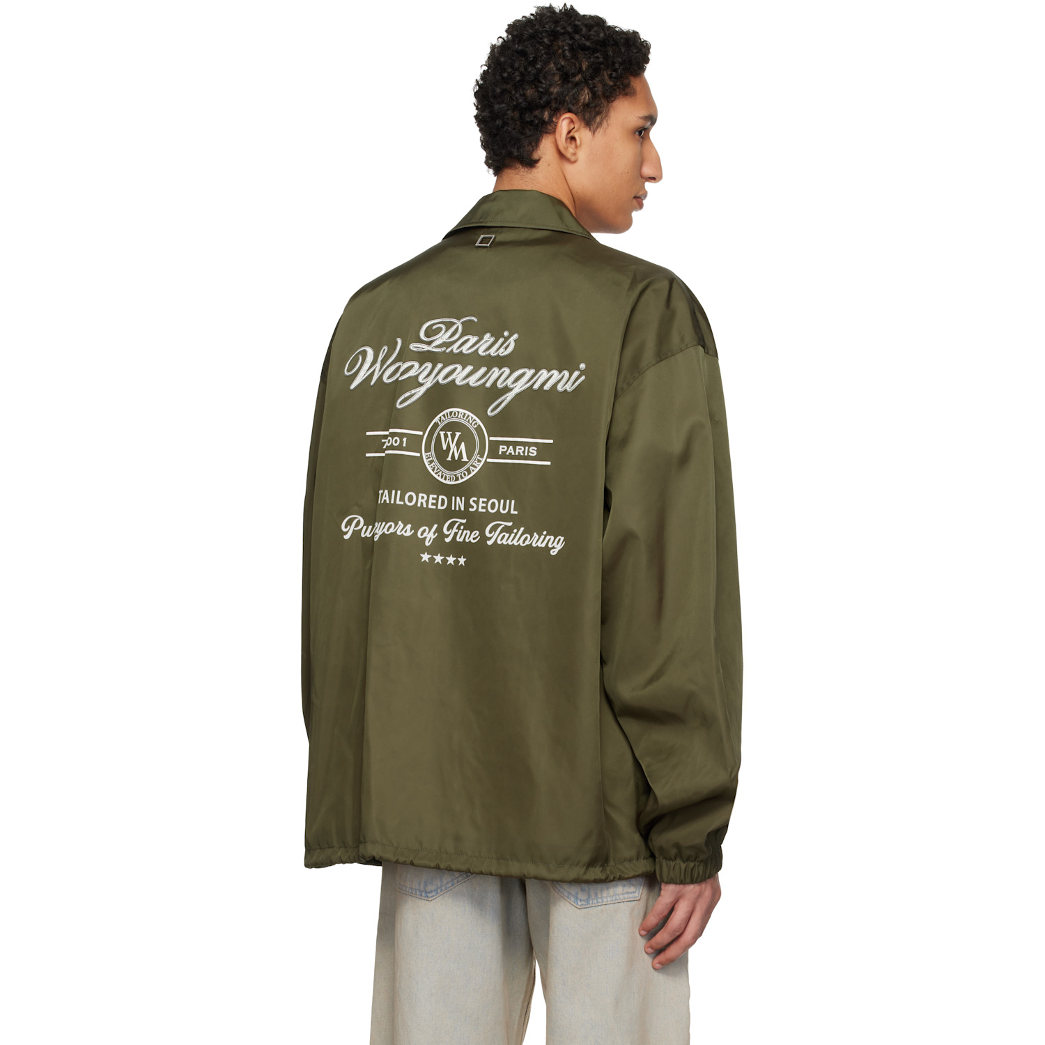  Wooyoungmi Khaki Nylon Coach Jacket 