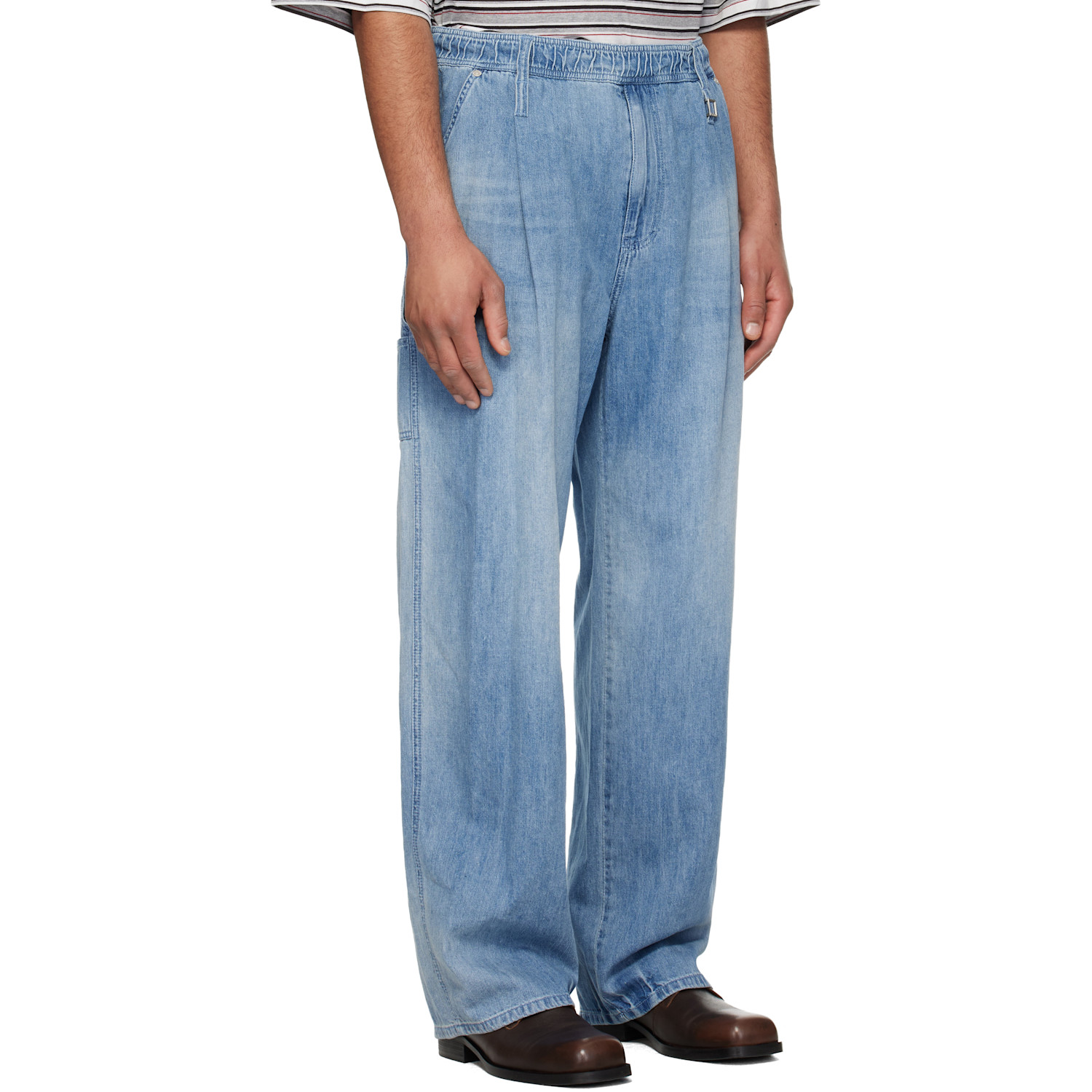  Wooyoungmi Blue Lightweight Banding Jeans 