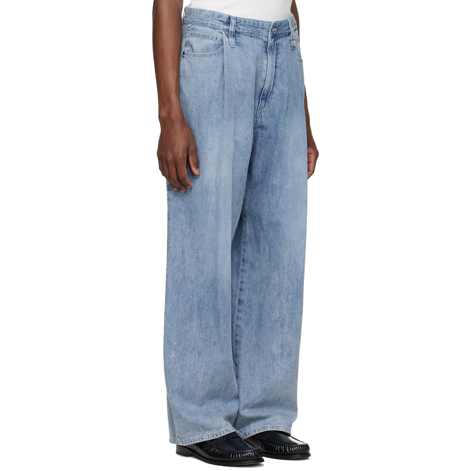  Wooyoungmi Blue Lightweight Denim Jeans 