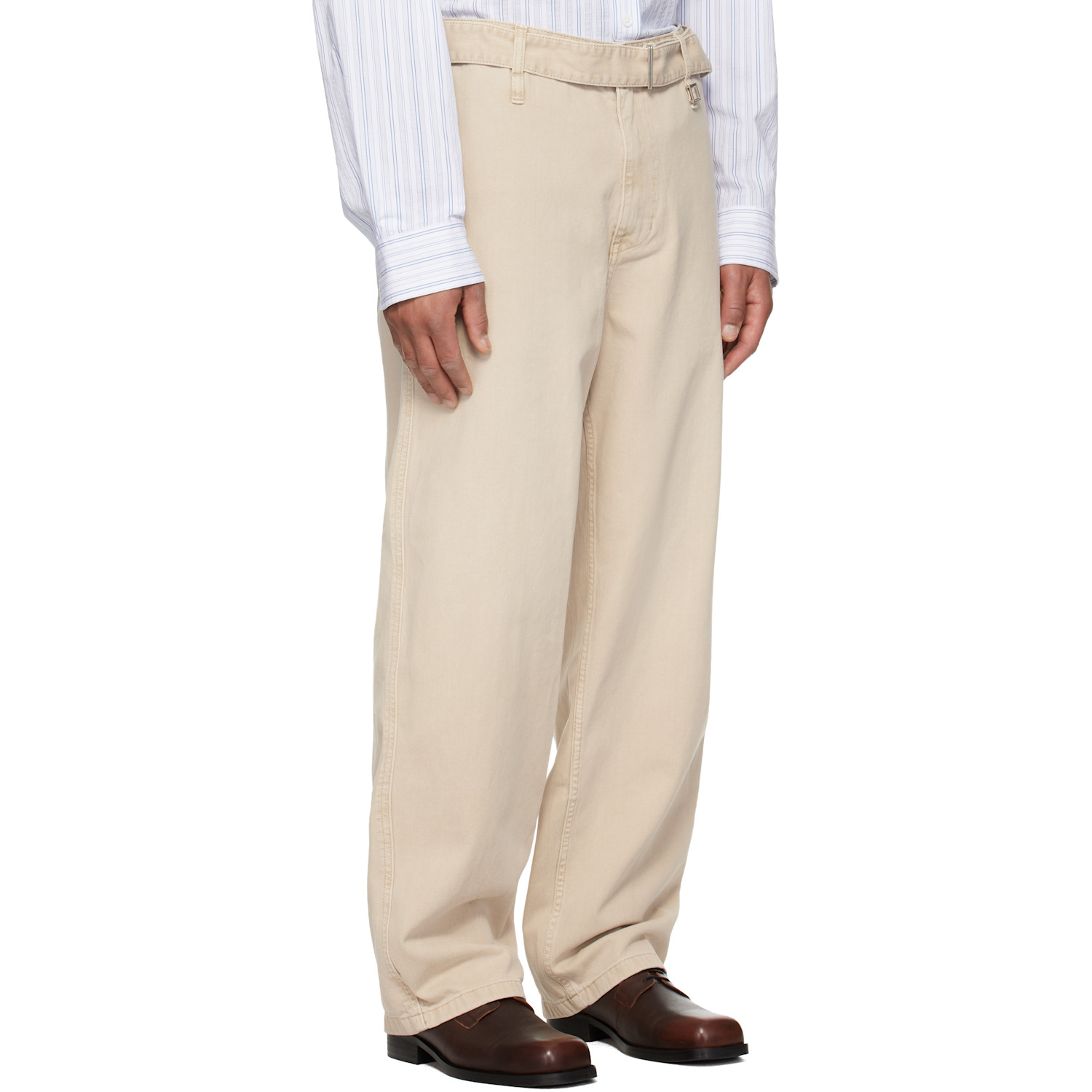  Wooyoungmi Beige Belted Jeans 