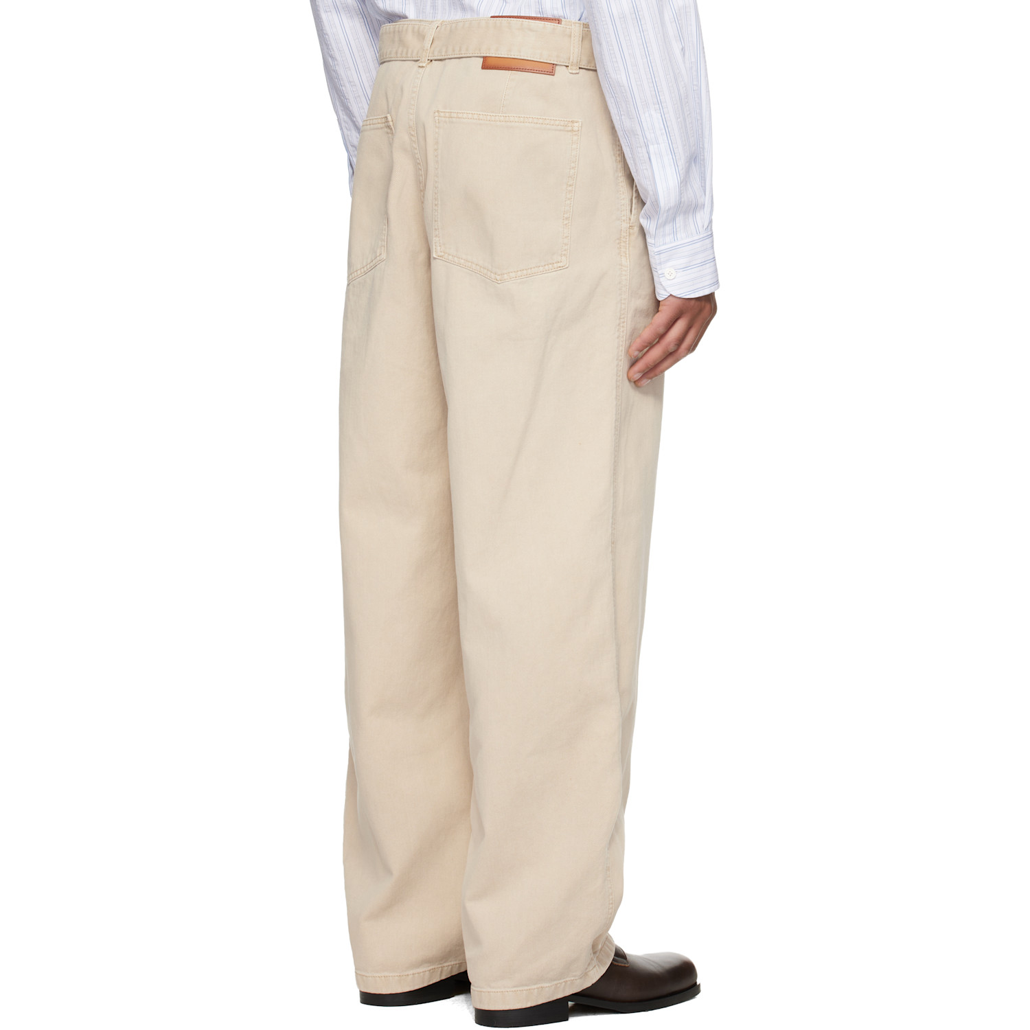  Wooyoungmi Beige Belted Jeans 