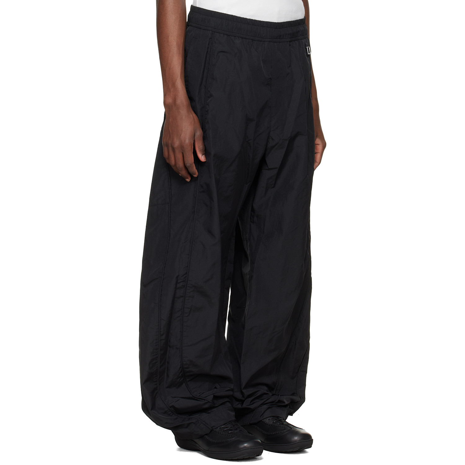  Wooyoungmi Black Barrel Leg Track Pants 