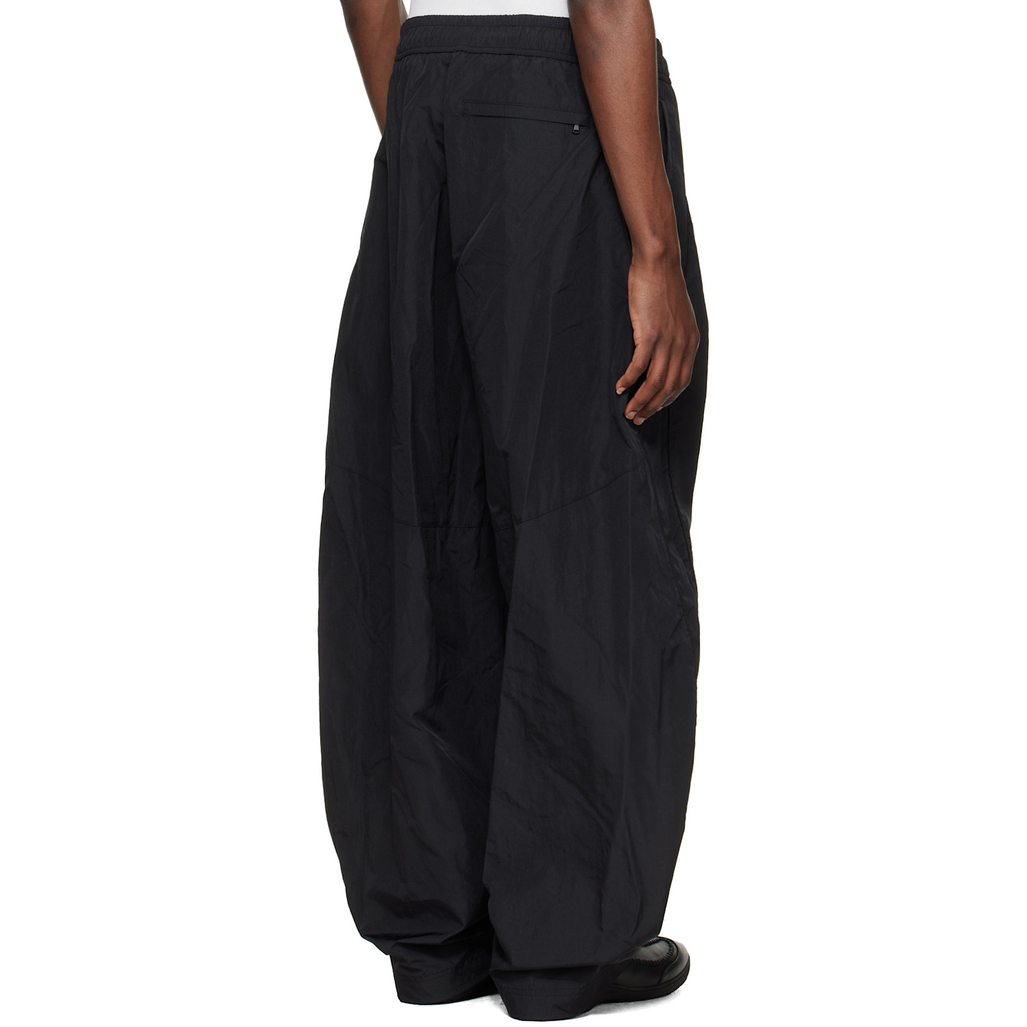  Wooyoungmi Black Barrel Leg Track Pants 