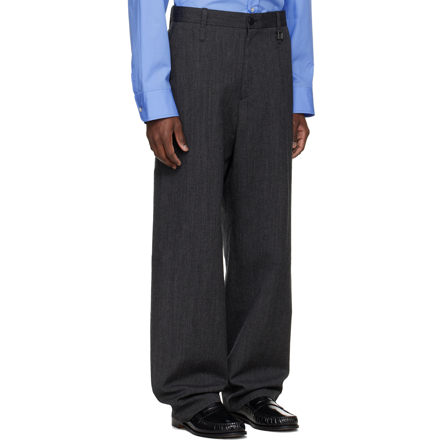  Wooyoungmi Gray Oxford Trousers 