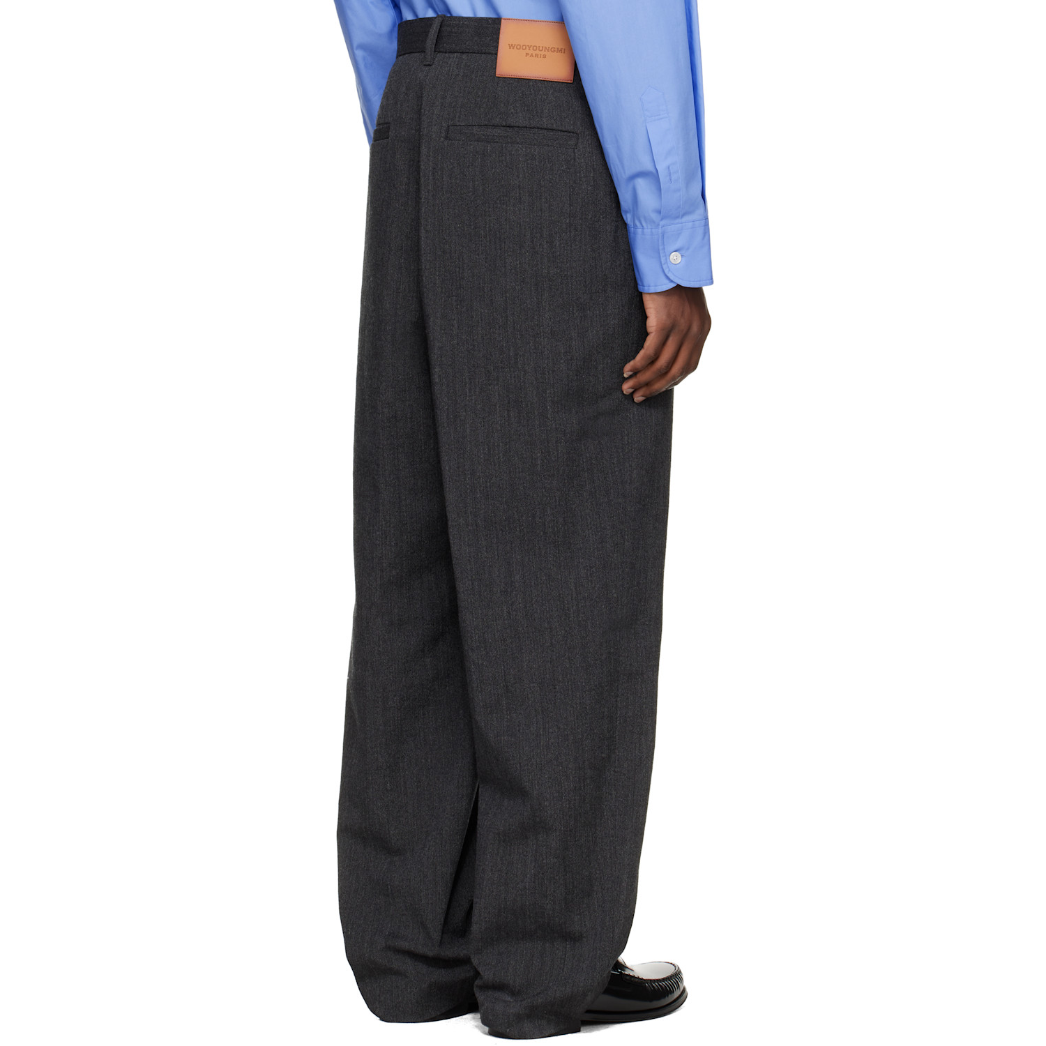  Wooyoungmi Gray Oxford Trousers 