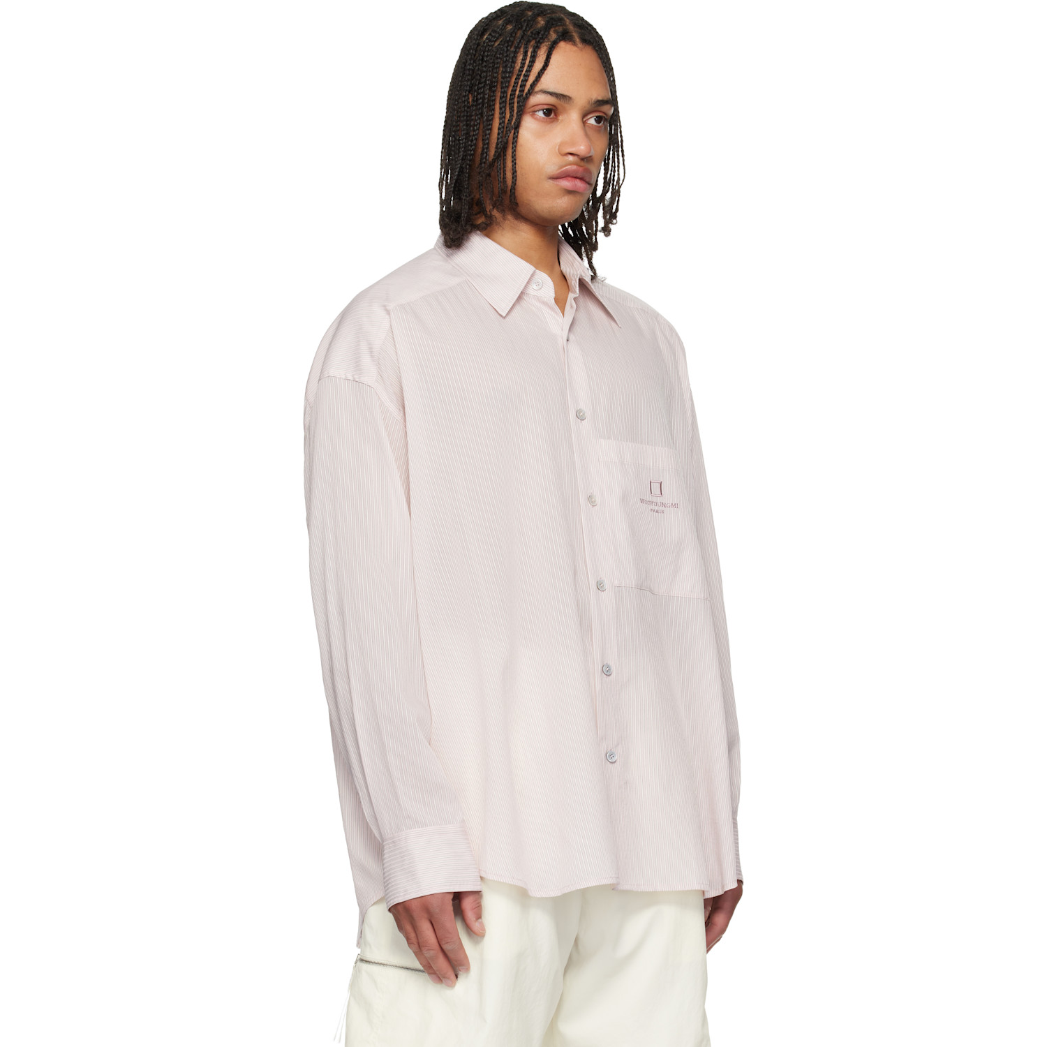  Wooyoungmi Pink Striped Shirt 