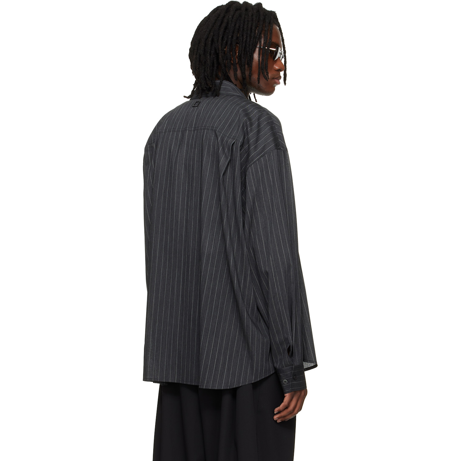  Wooyoungmi Gray Stripe Shirt 
