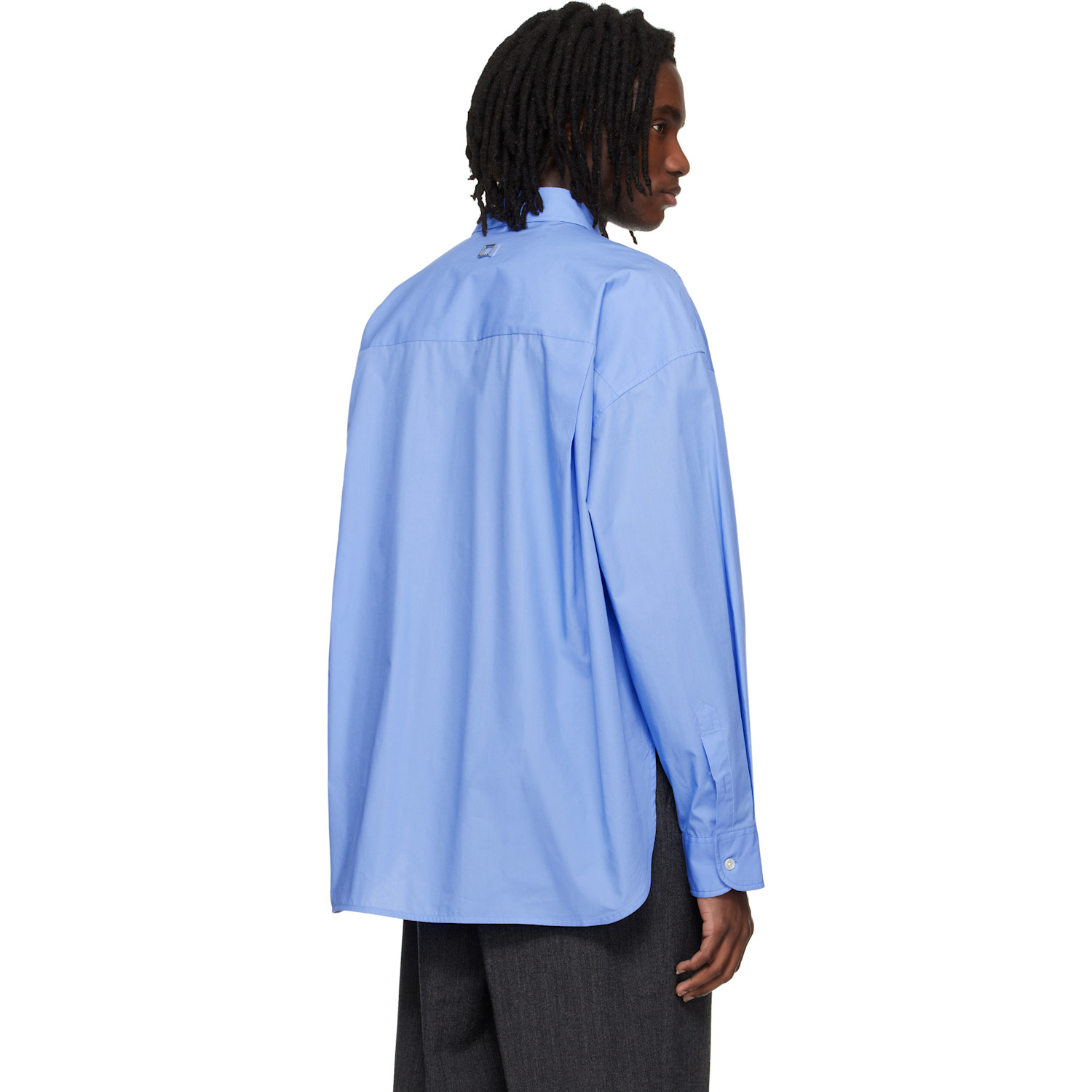  Wooyoungmi Blue Oversized Cotton Shirt 
