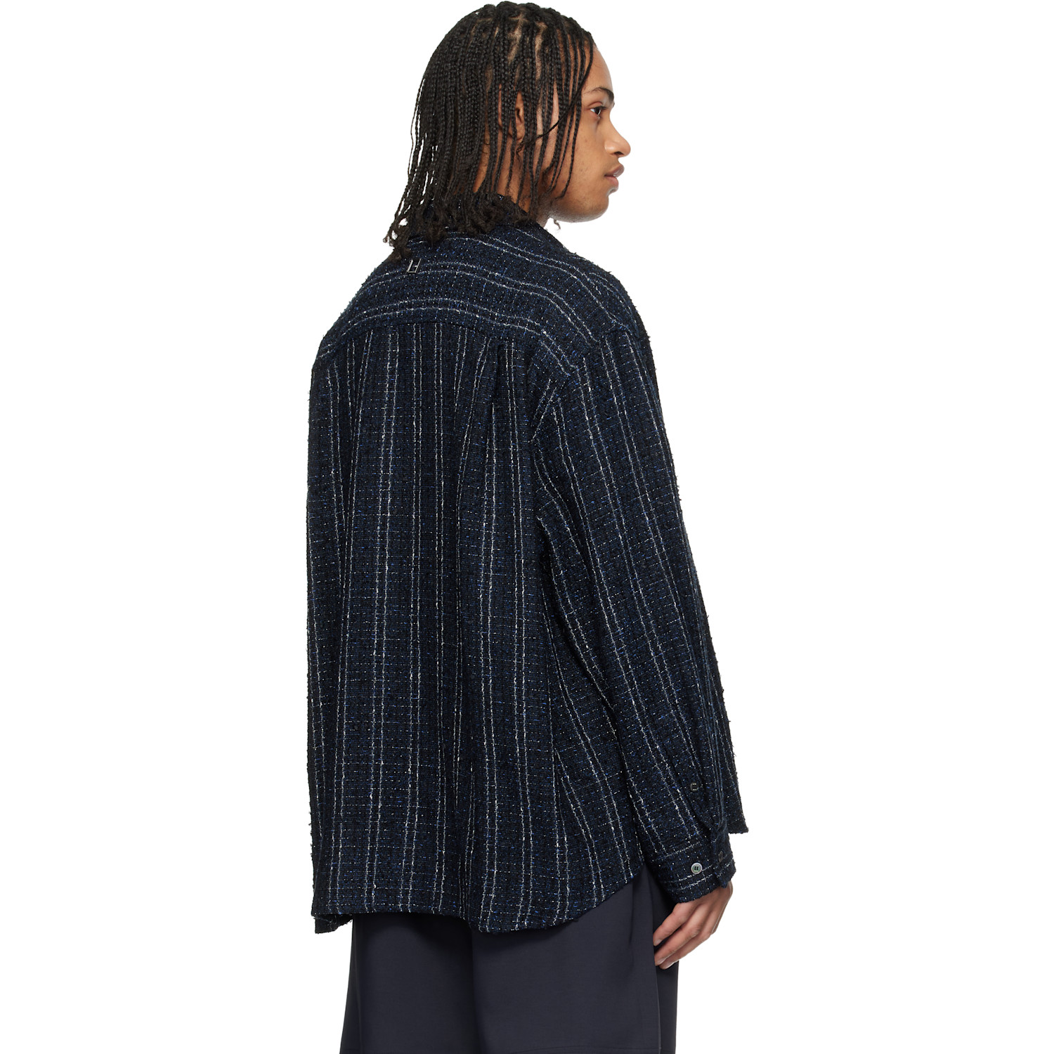  Wooyoungmi Navy Tweed Shirt 