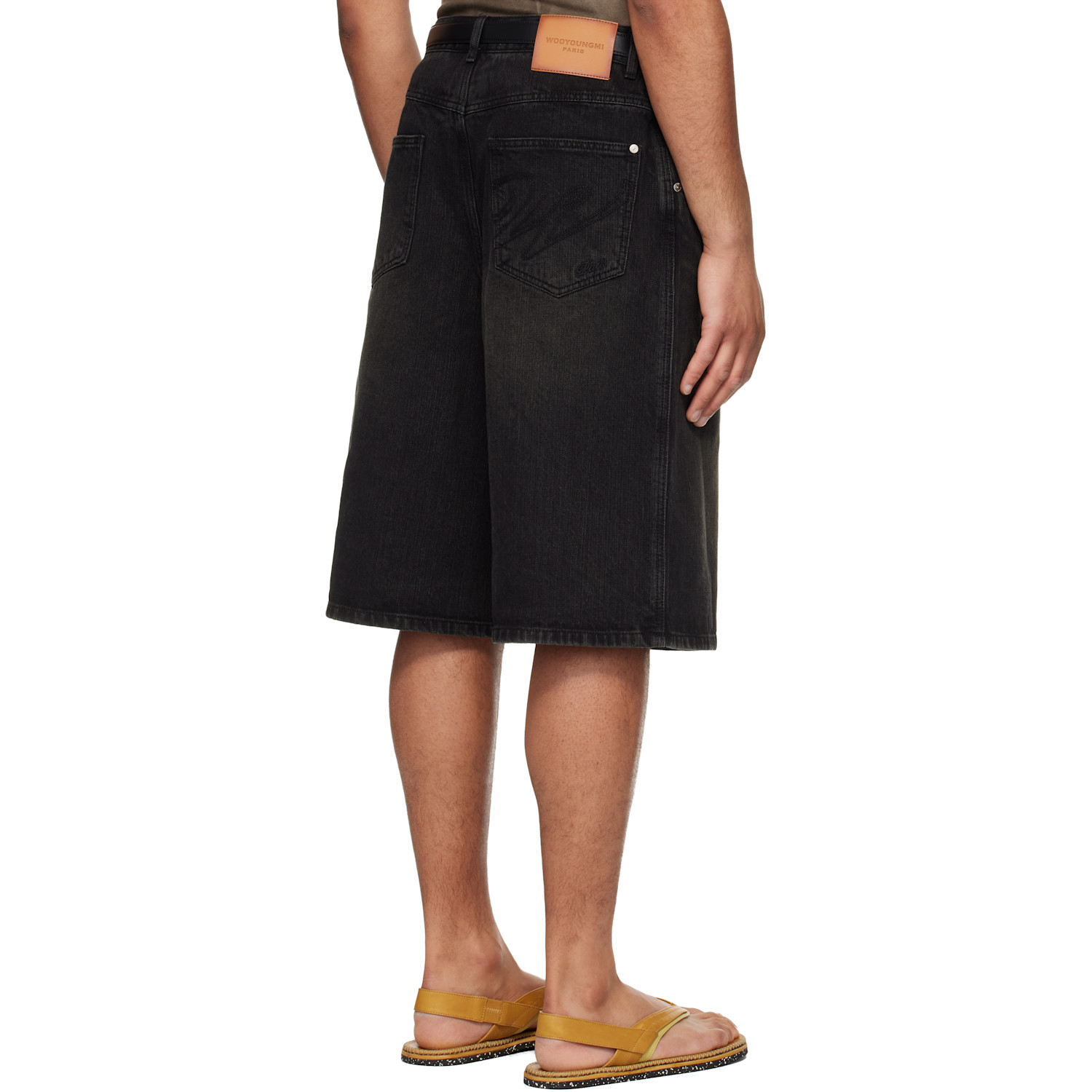  Wooyoungmi Black Belted Denim Shorts 