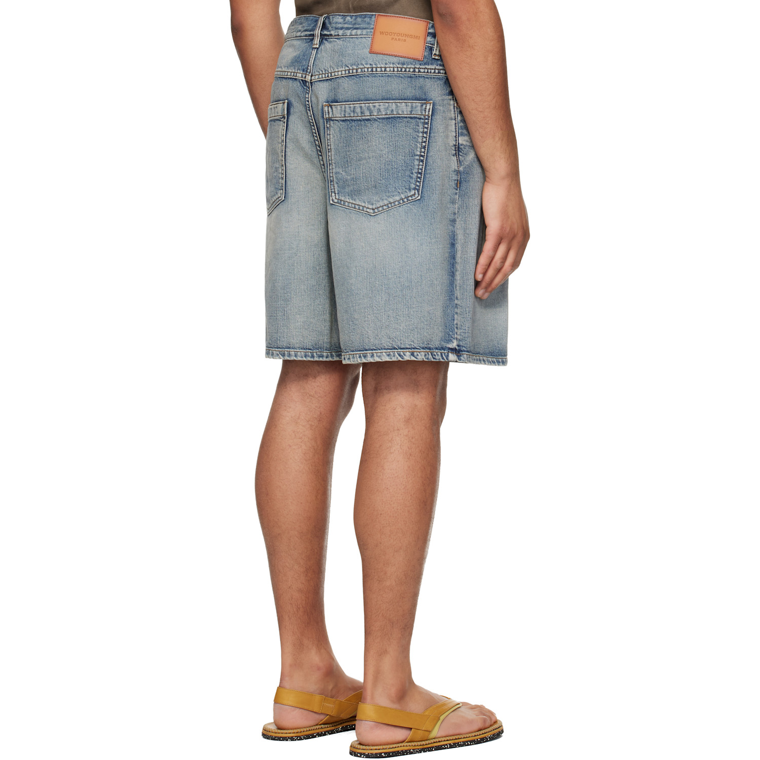  Wooyoungmi Blue One Tuck Denim Shorts 